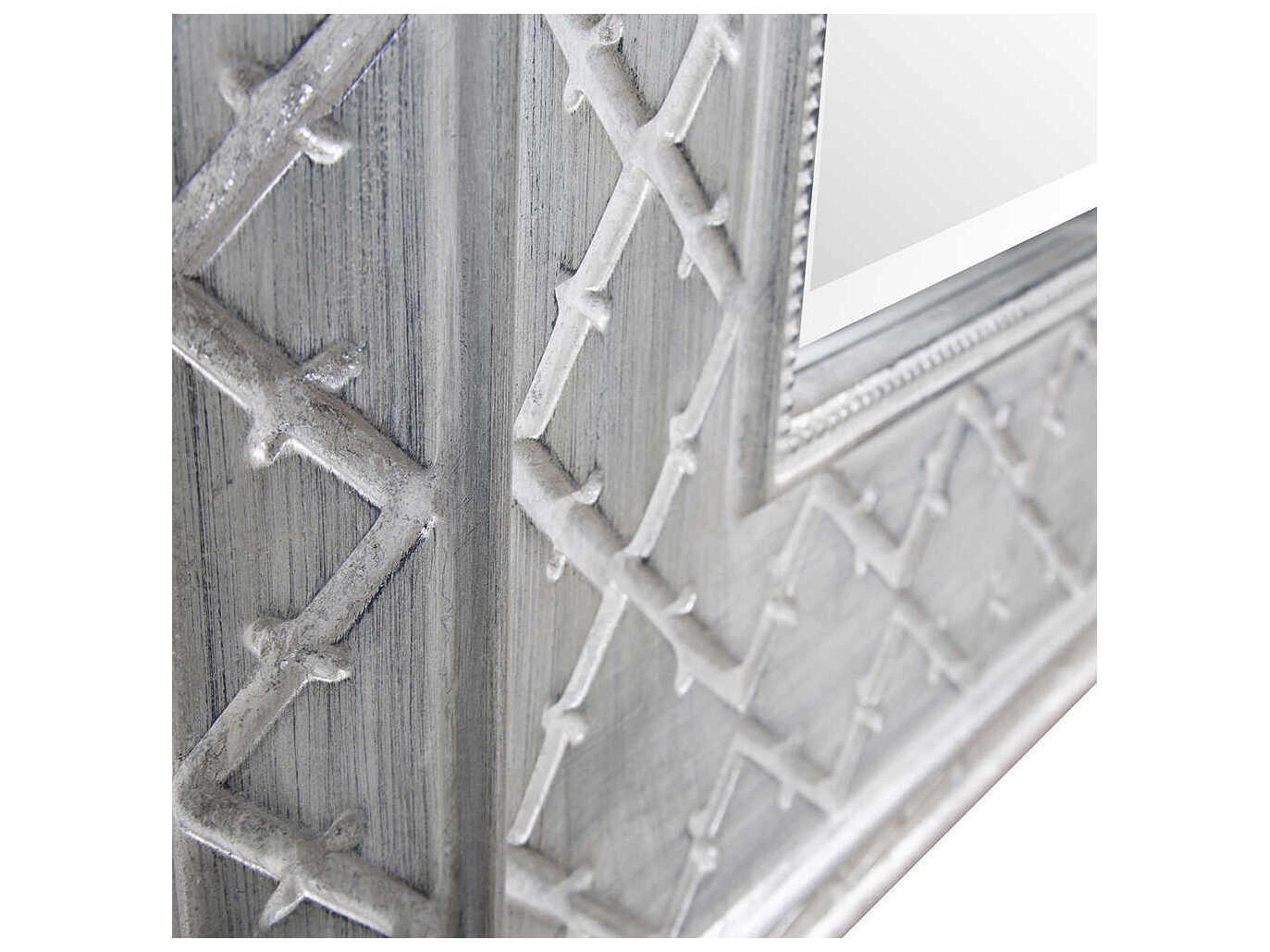 Howard Elliott Bianca Silver Rectangular Wall Mirror