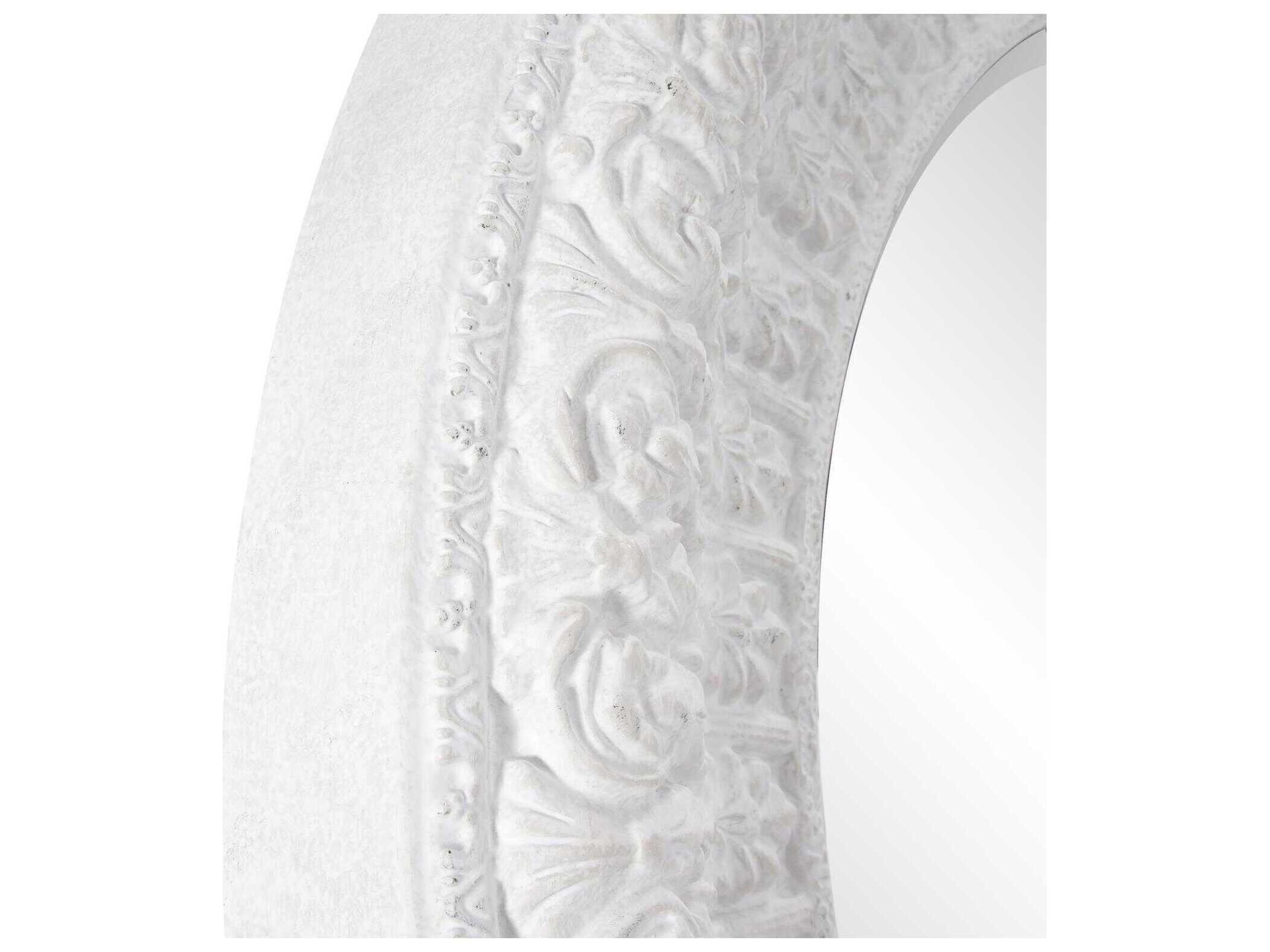 Howard Elliott Arthur White Round Wall Mirror