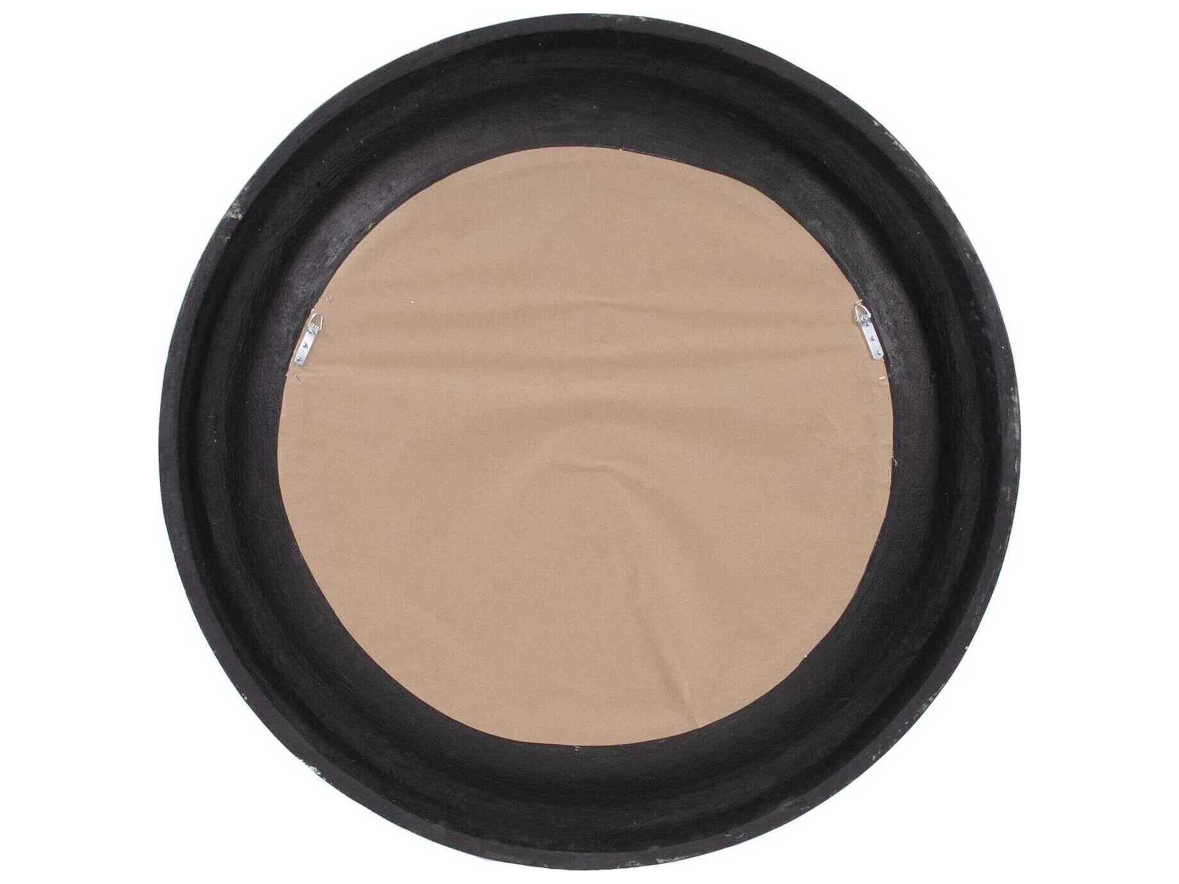 Howard Elliott Arthur White Round Wall Mirror