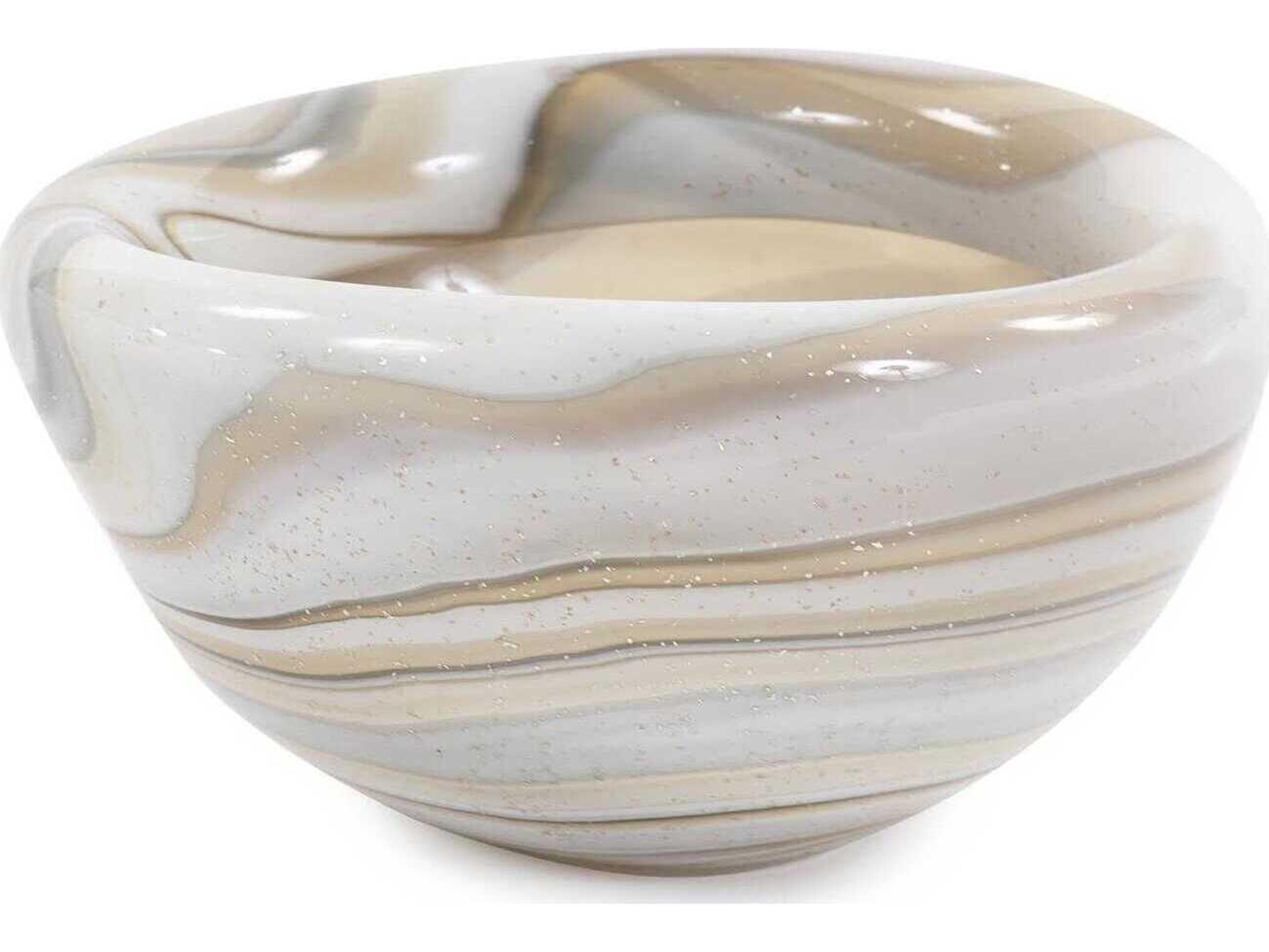 Howard Elliott Sand Art Glass Decorative Bowl
