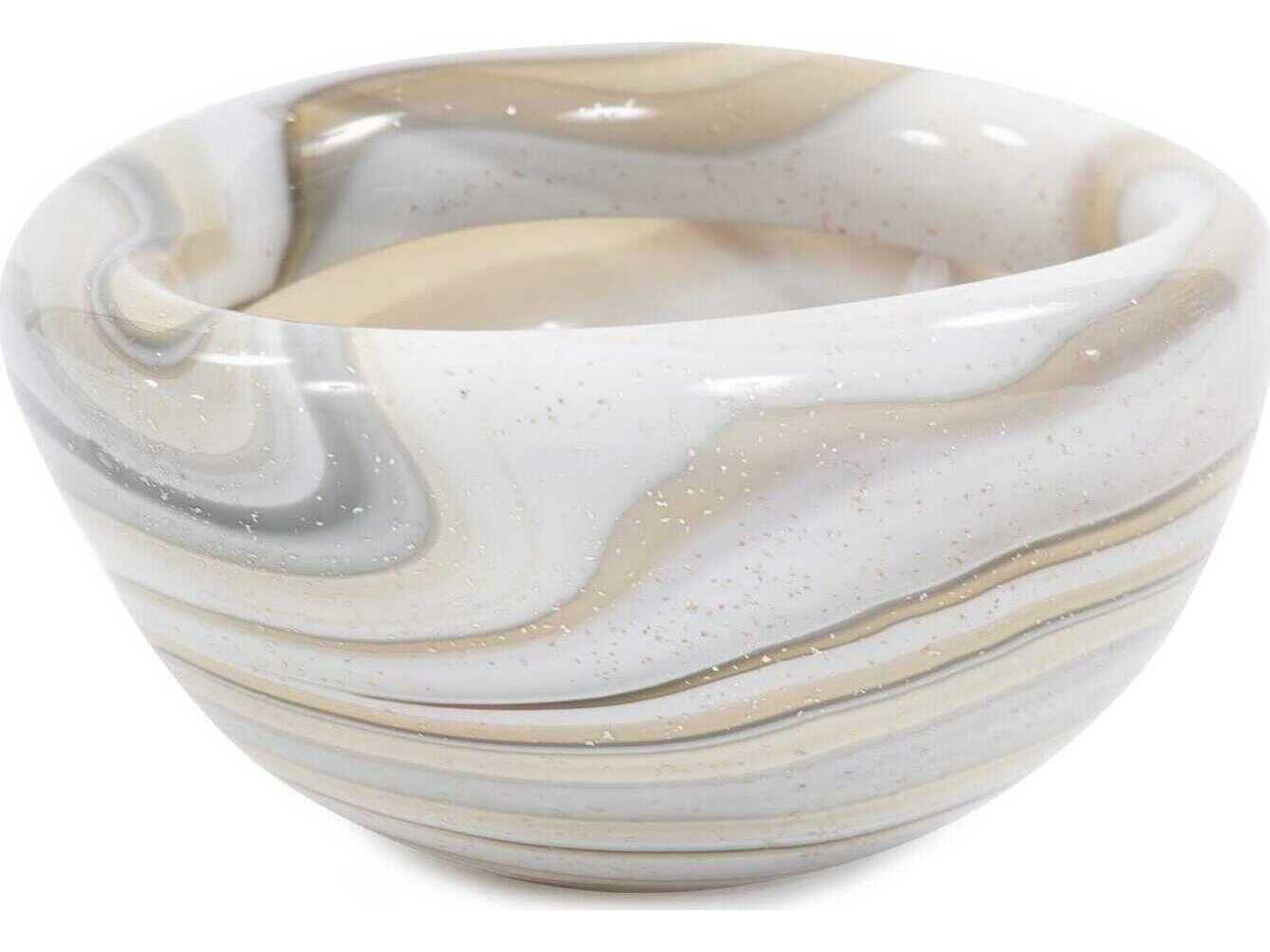 Howard Elliott Sand Art Glass Decorative Bowl