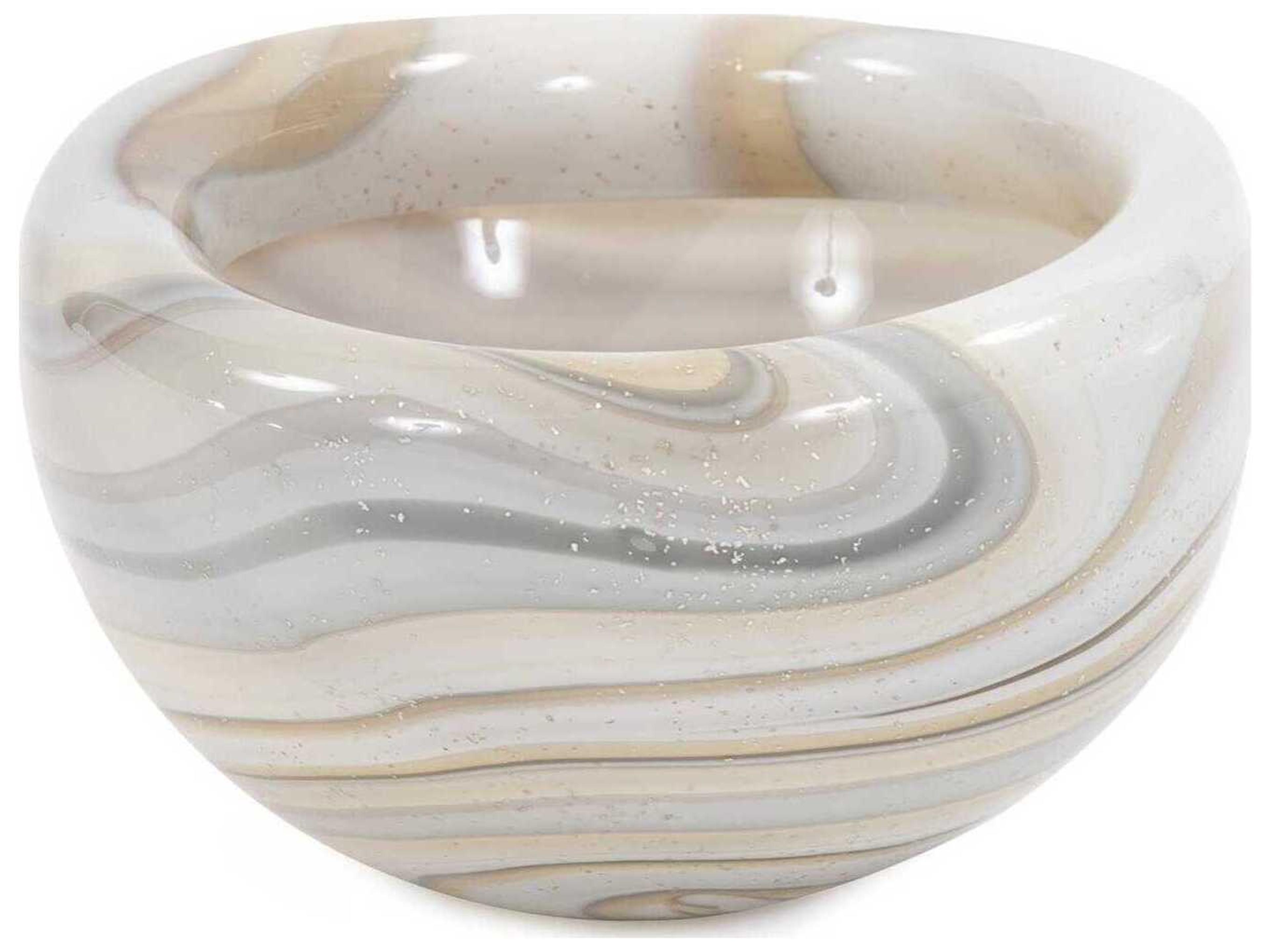 Howard Elliott Sand Art Glass Decorative Bowl