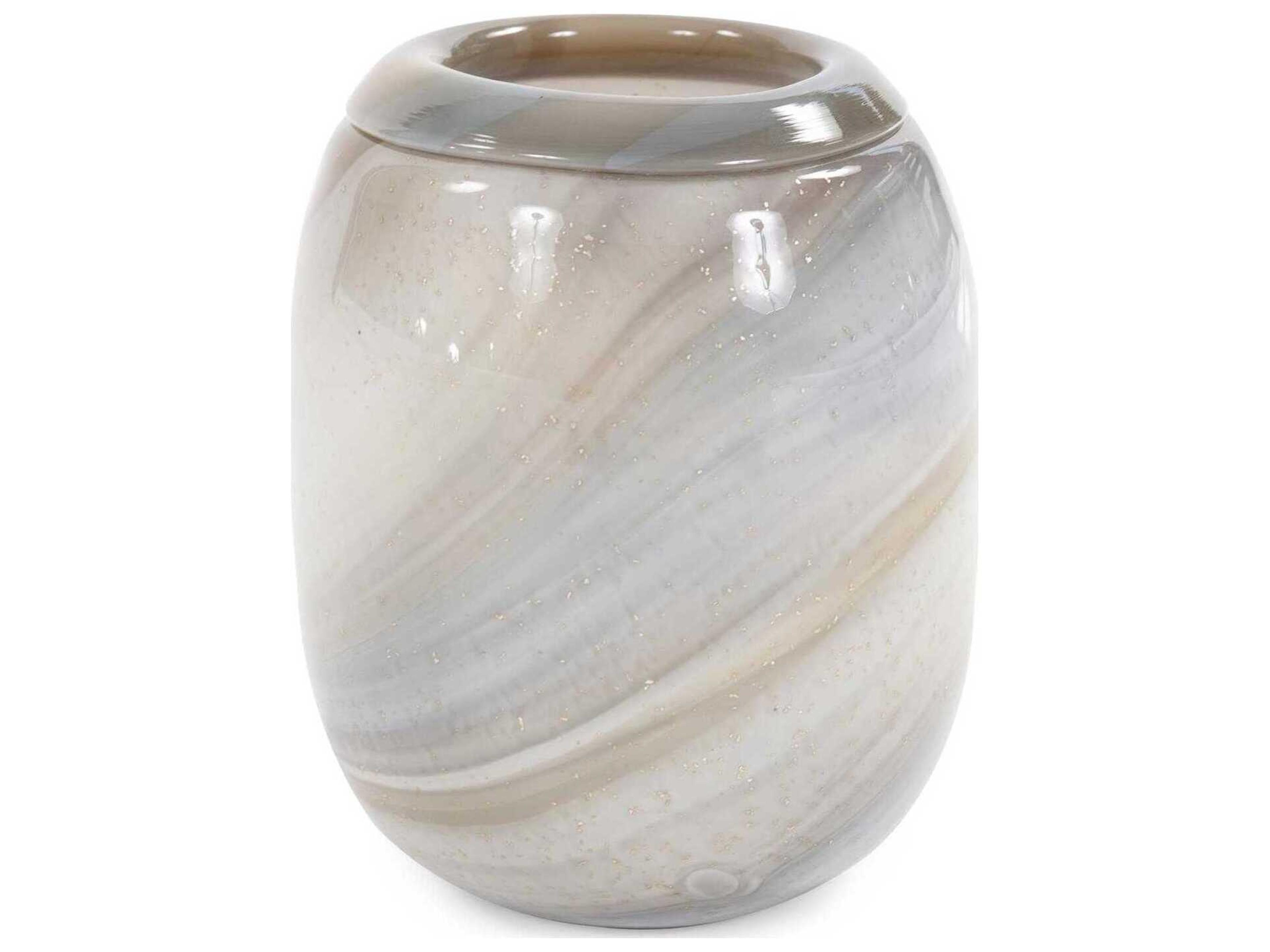 Howard Elliott Sand Art Glass Vase