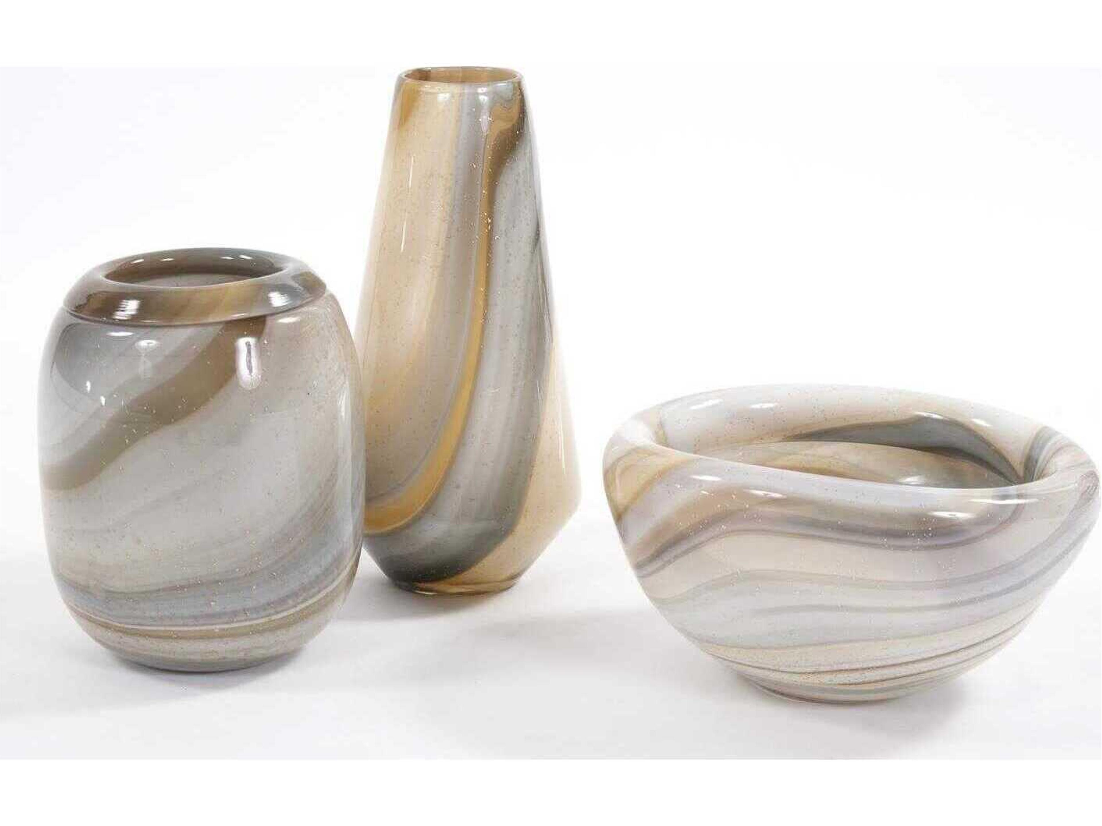 Howard Elliott Sand Art Glass Vase