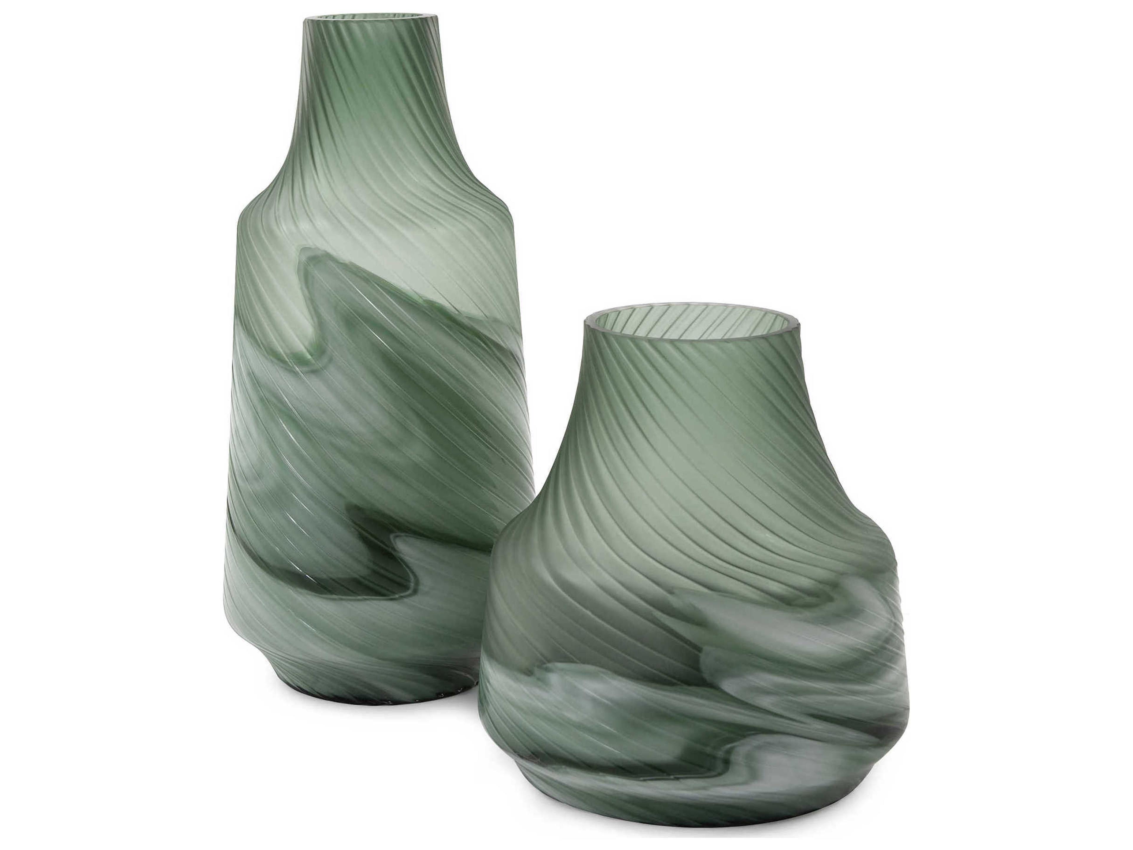 Howard Elliott Grey / Green 7" Vase