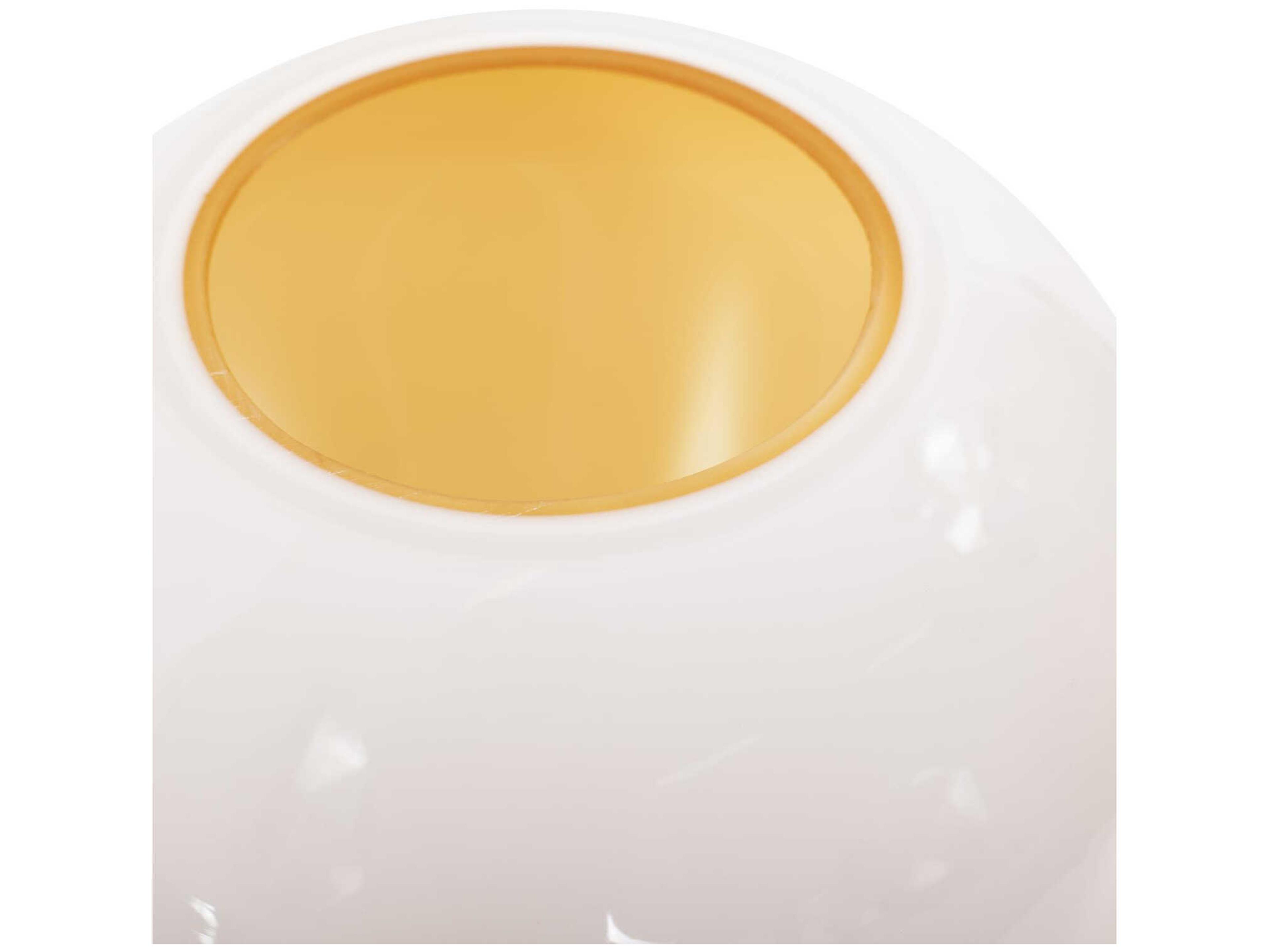 Howard Elliott Grasberg White Orange Vase