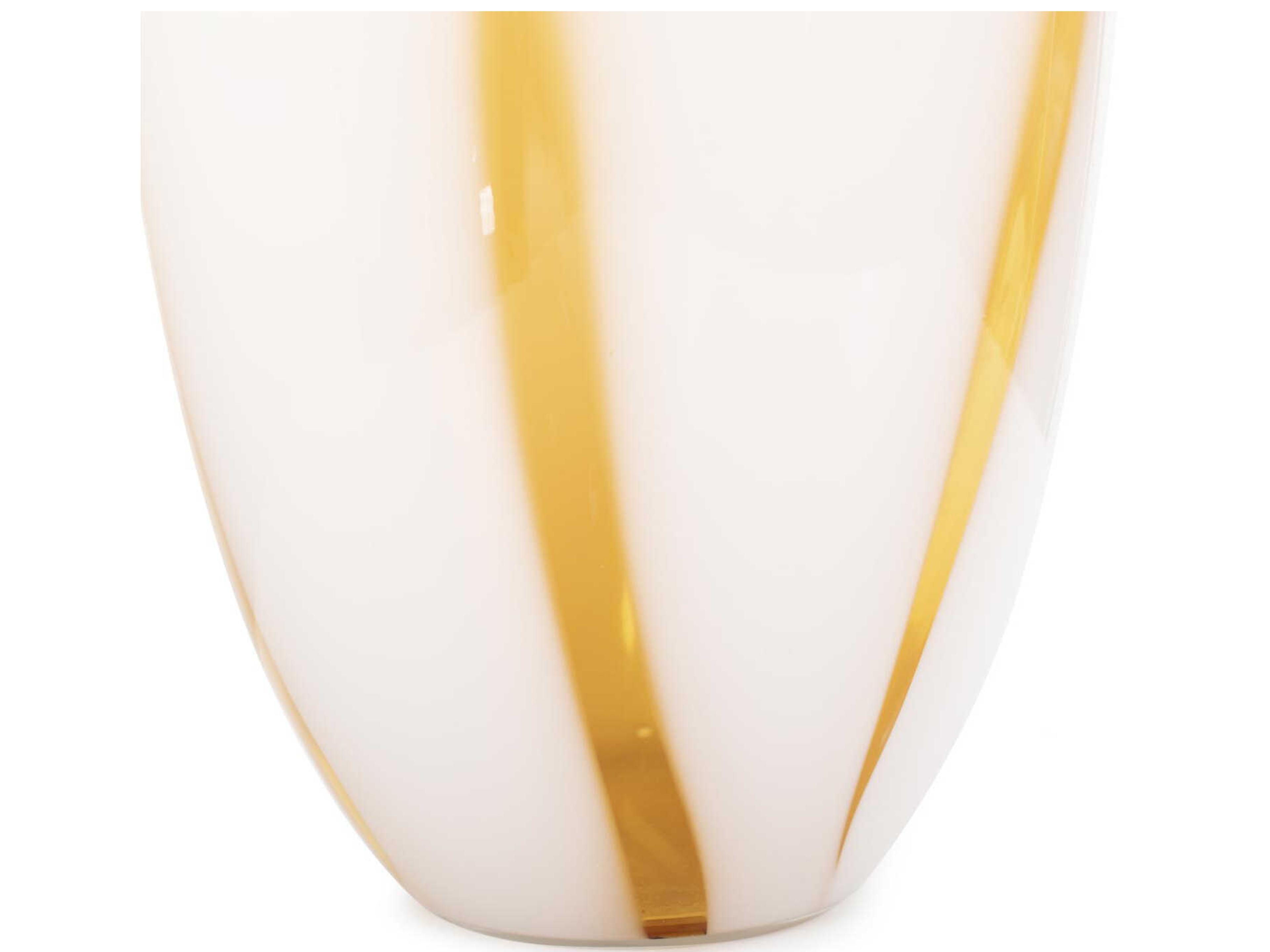 Howard Elliott Grasberg White Orange Vase