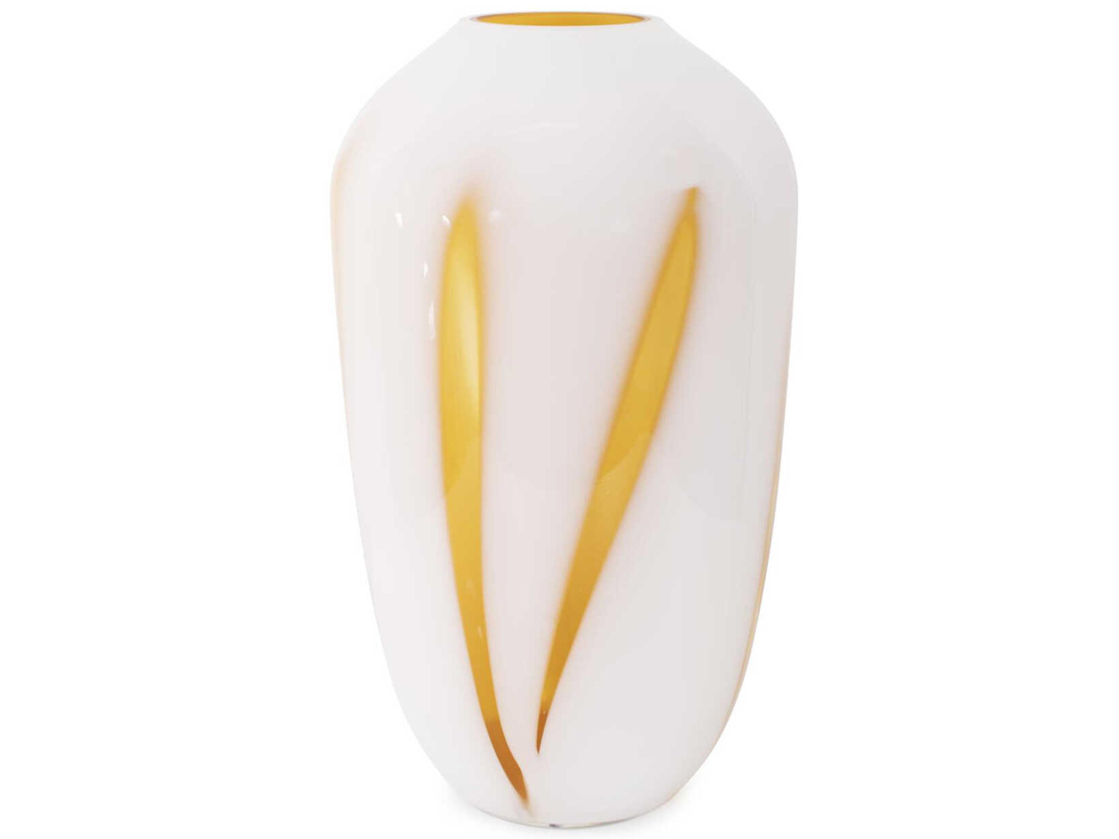 Grasberg White Orange Vase