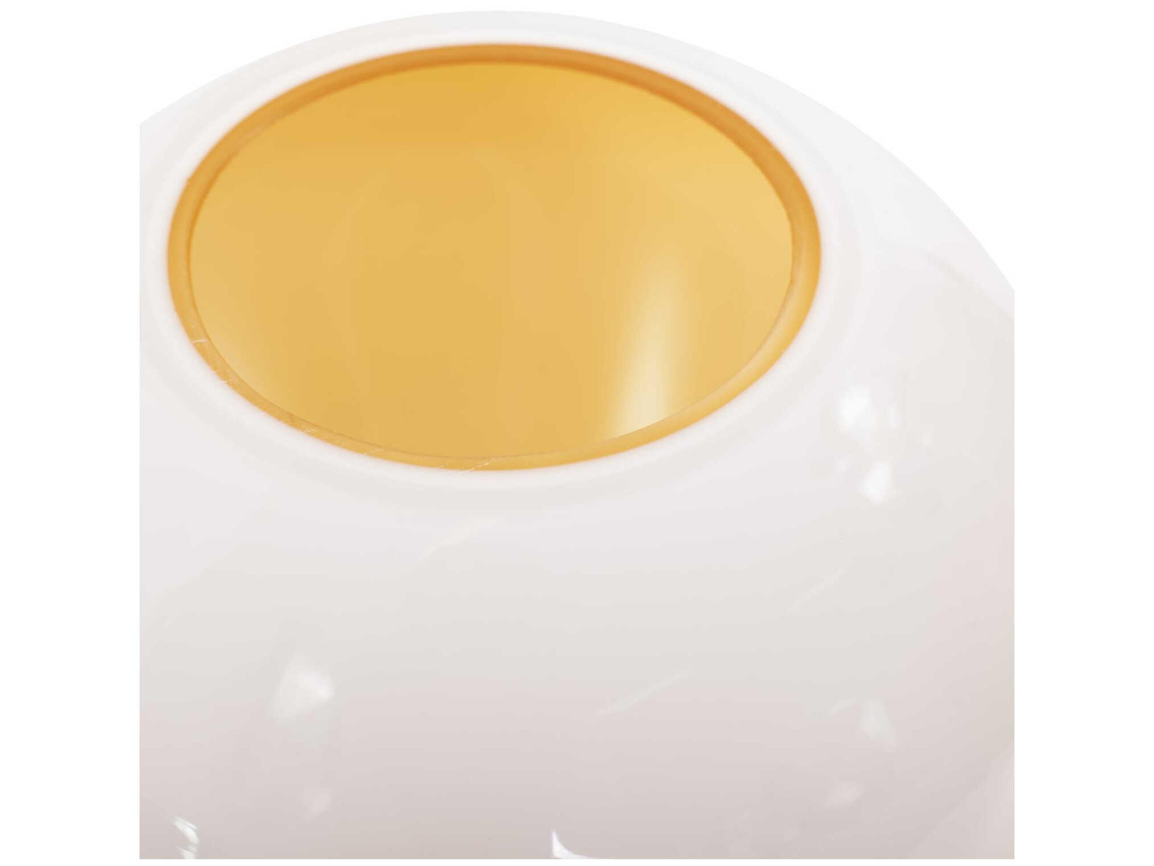 Howard Elliott Grasberg White Orange Vase