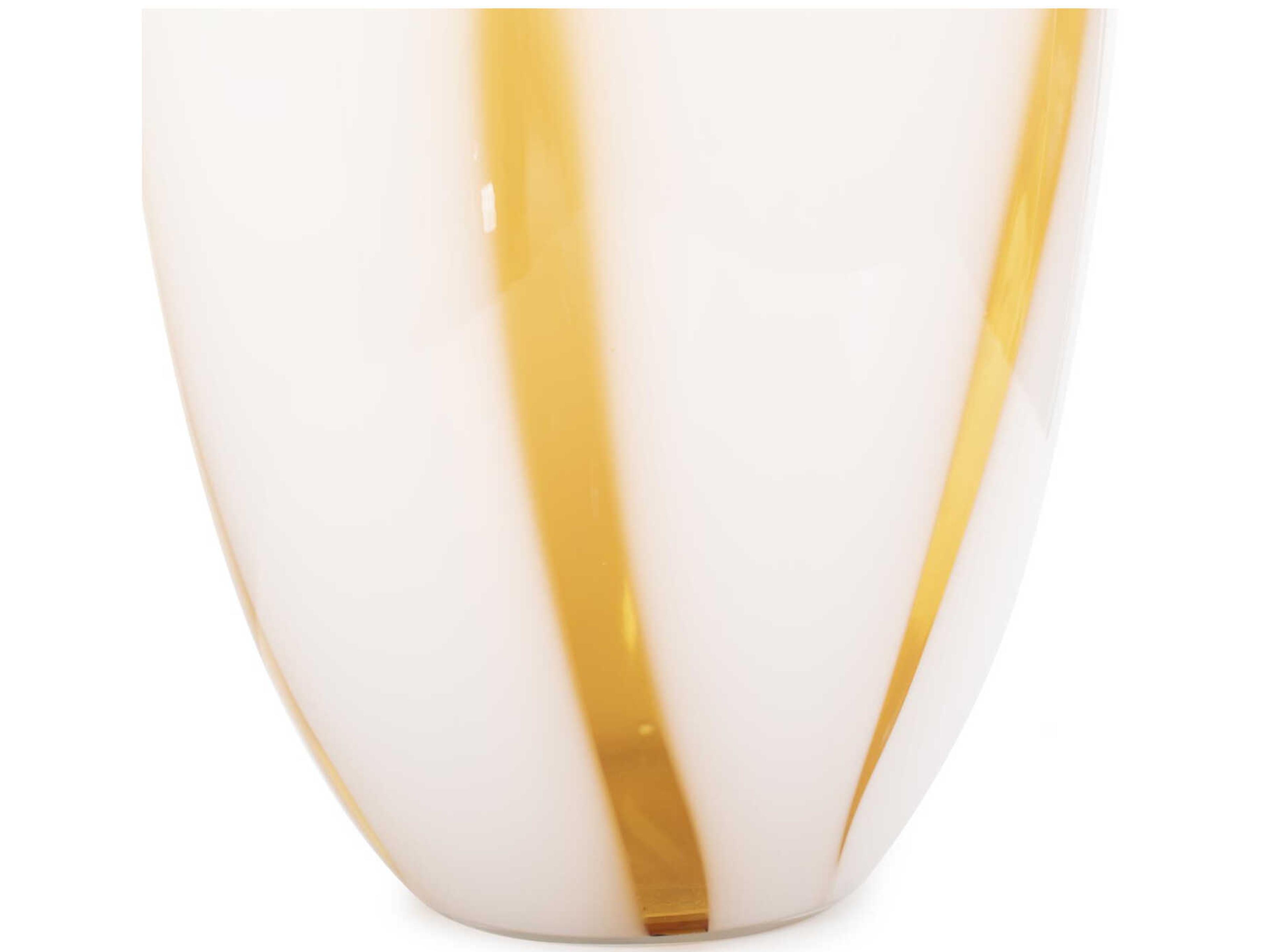 Howard Elliott Grasberg White Orange Vase