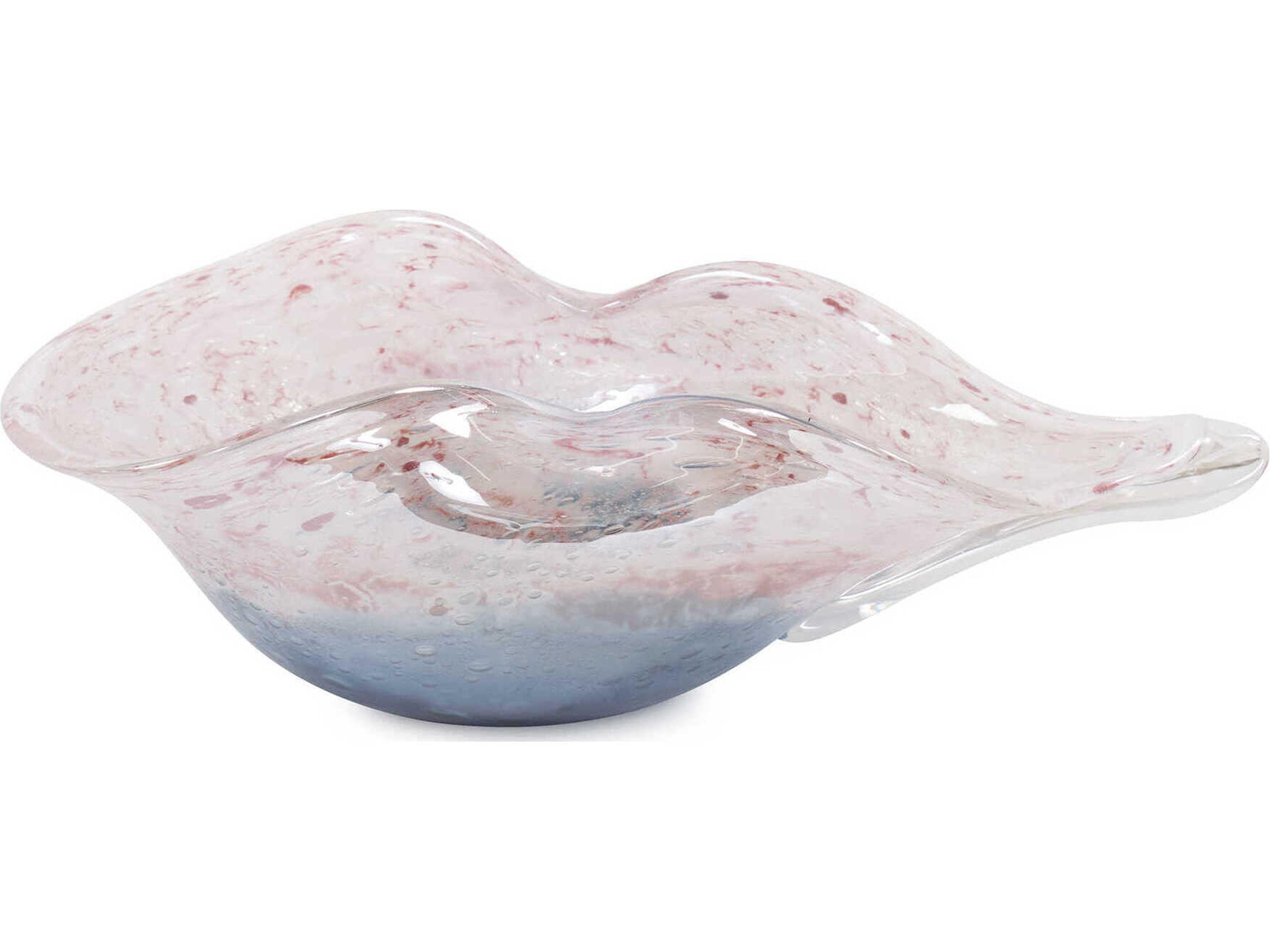 Howard Elliott Luna Rose Pink Azure Blue Decorative Bowl