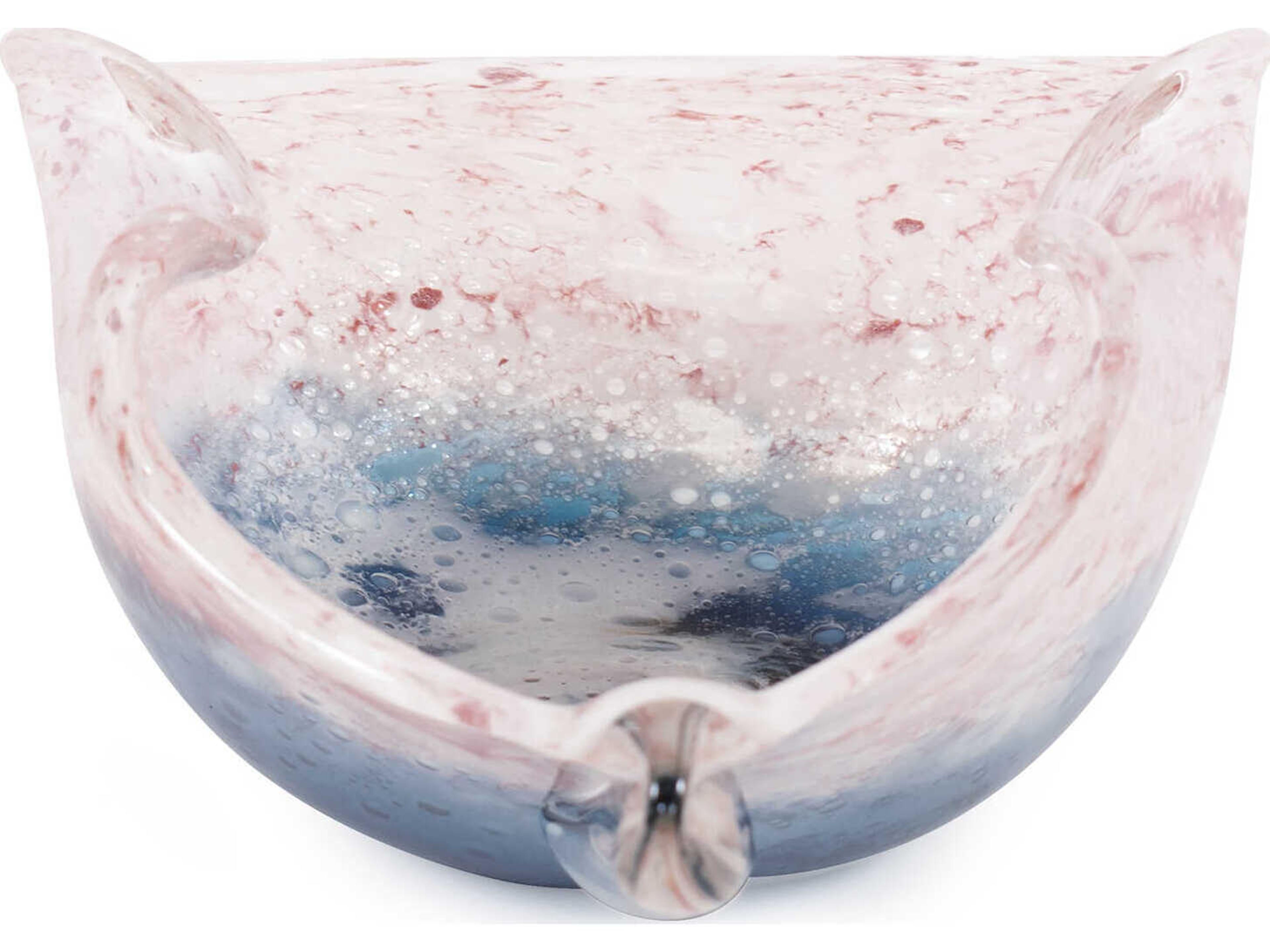 Howard Elliott Luna Rose Pink Azure Blue Decorative Bowl