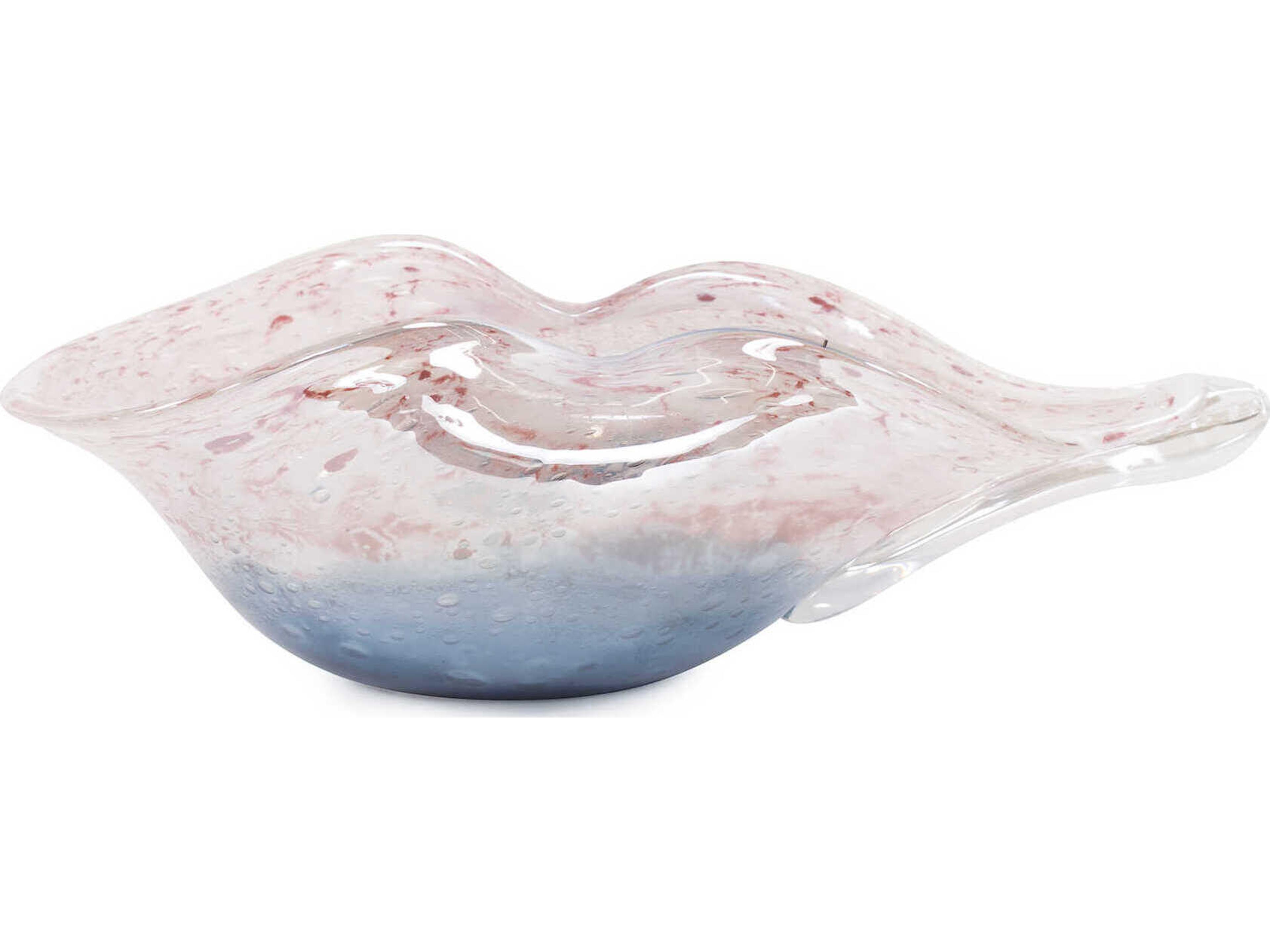 Howard Elliott Luna Rose Pink Azure Blue Decorative Bowl