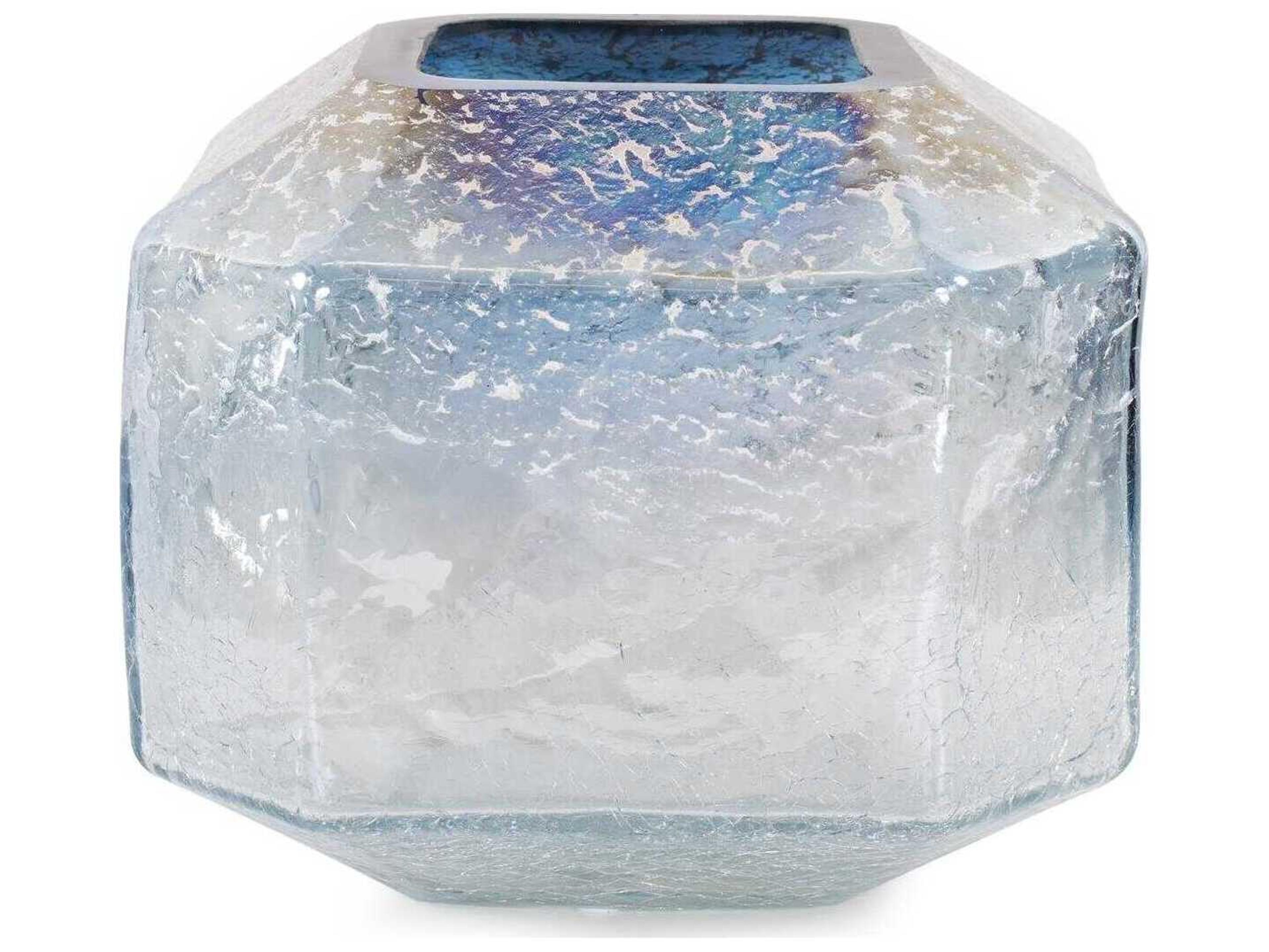 Lonsdale Iridescent Blue Silver Vase