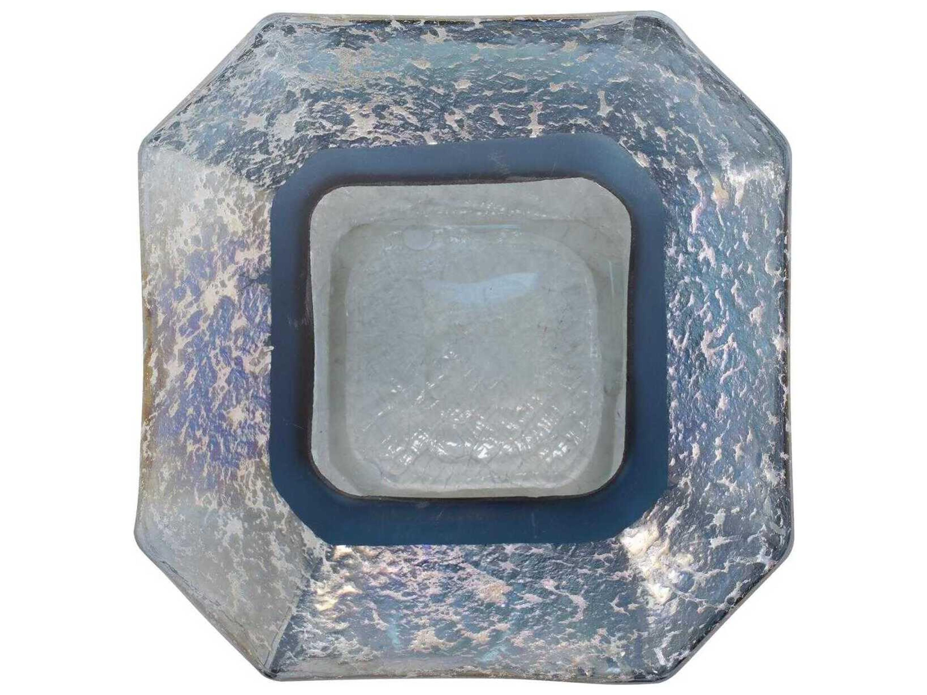 Howard Elliott Lonsdale Iridescent Blue Silver Vase