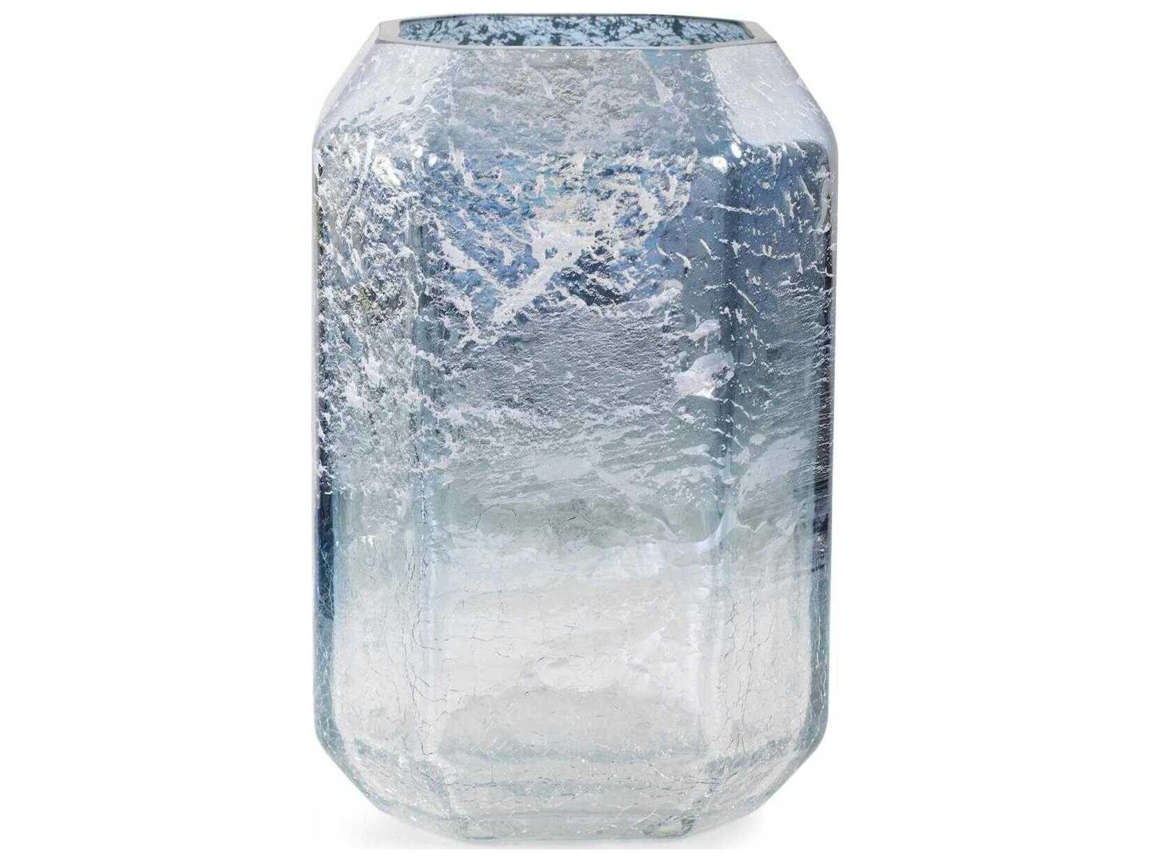 Howard Elliott Lonsdale Iridescent Blue Silver Vase