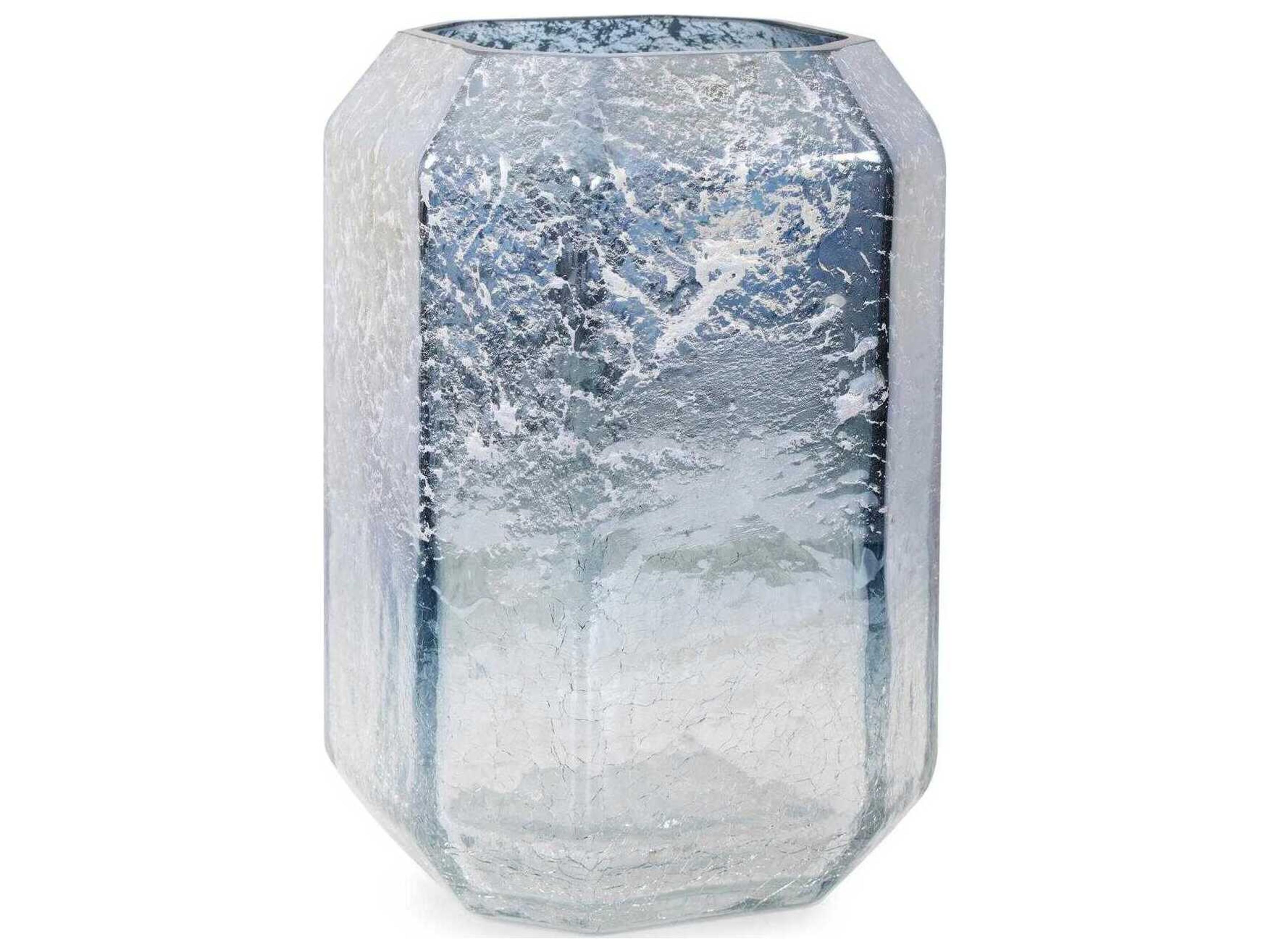 Howard Elliott Lonsdale Iridescent Blue Silver Vase