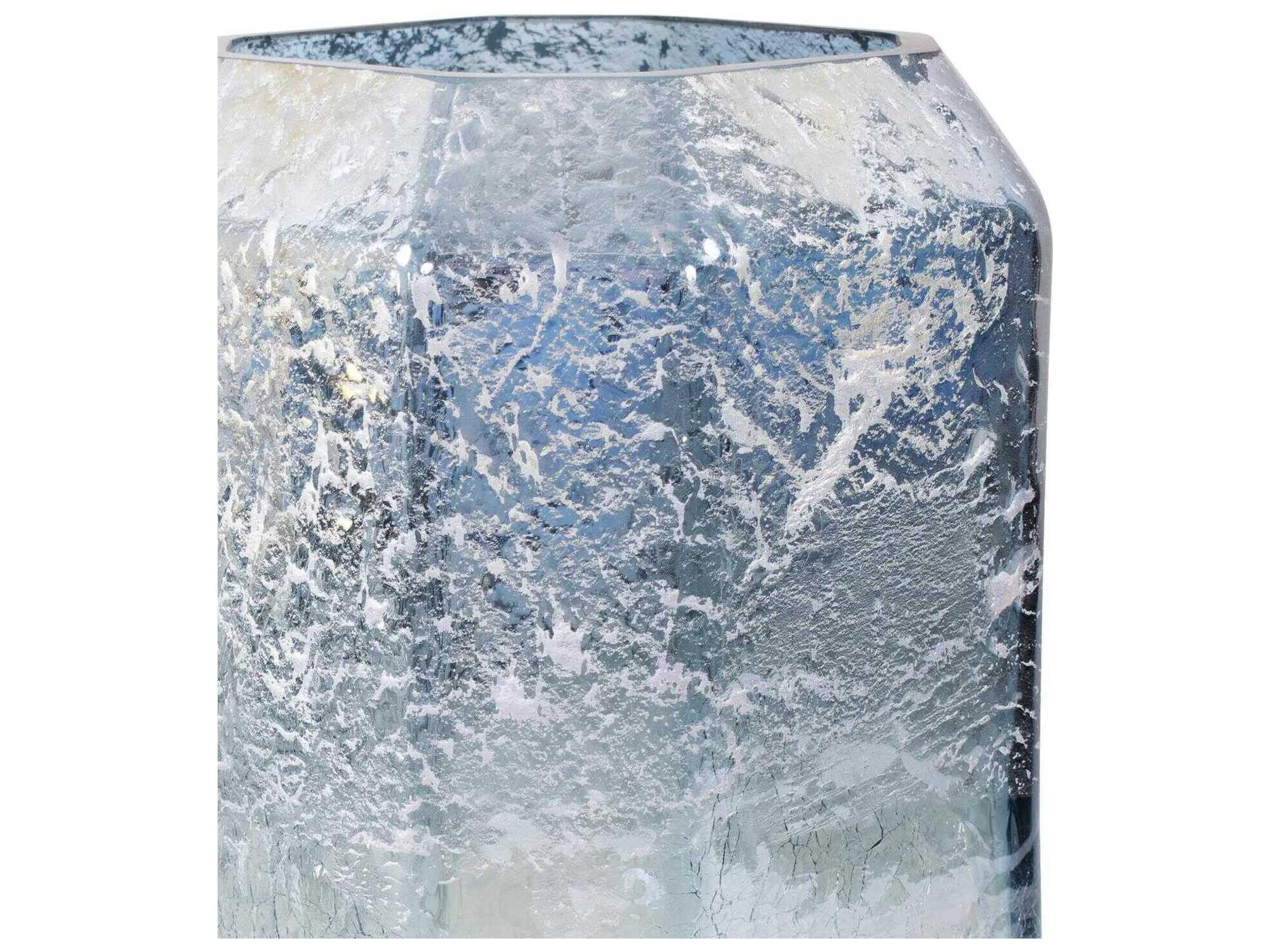 Howard Elliott Lonsdale Iridescent Blue Silver Vase