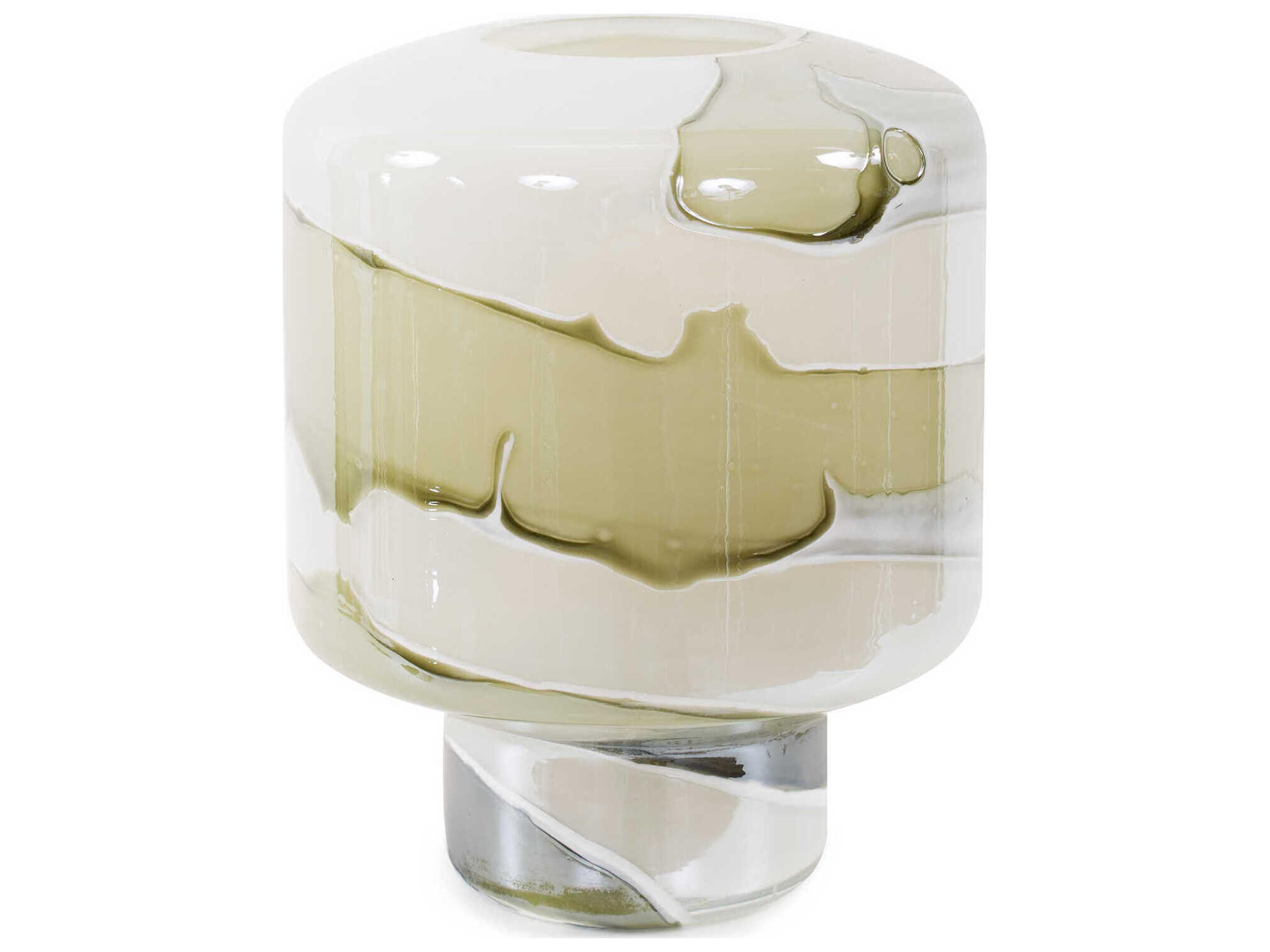 Howard Elliott Malin Sage Green White Vase