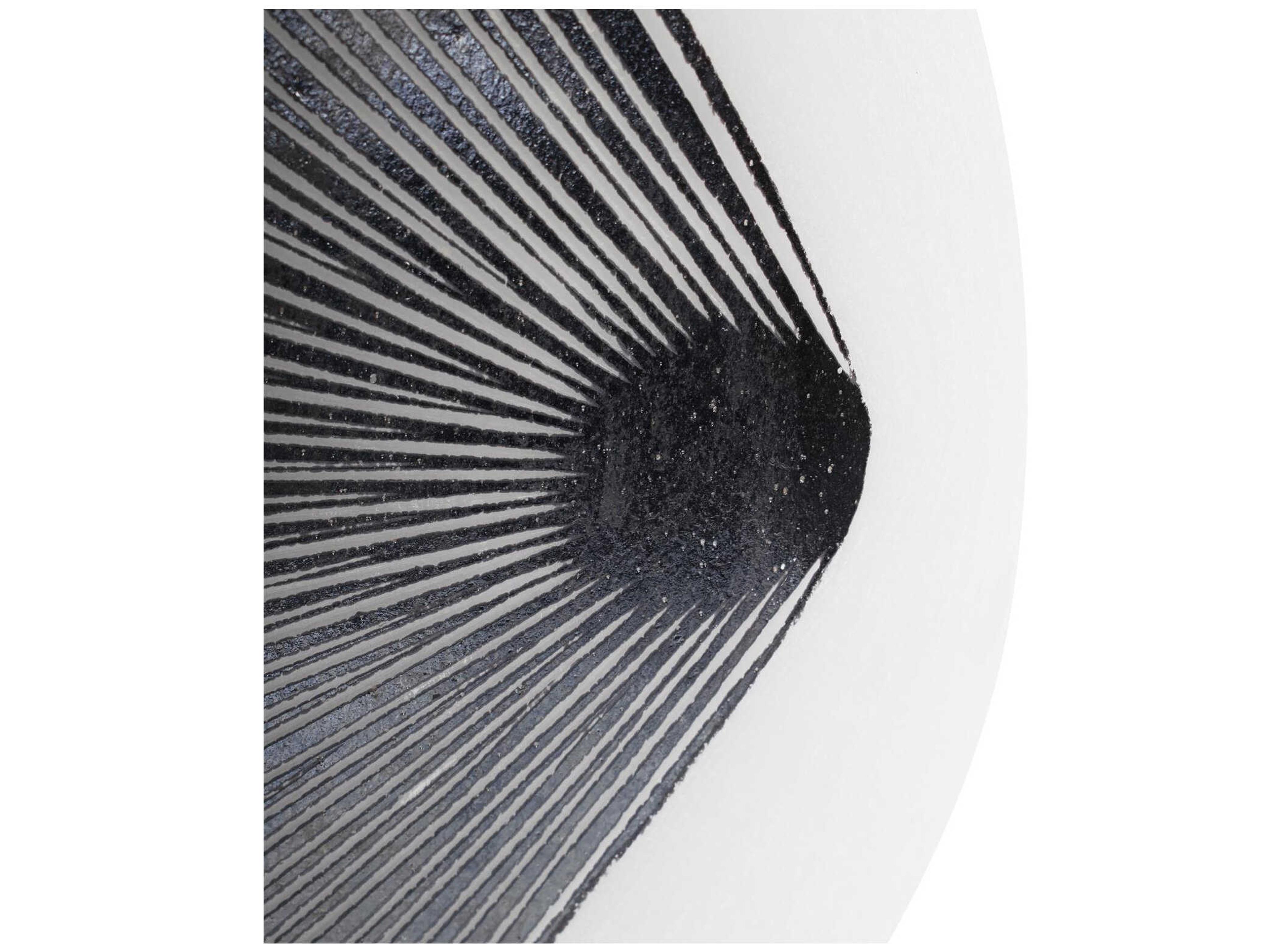 Howard Elliott Oxman Hypnotic Black White Vase