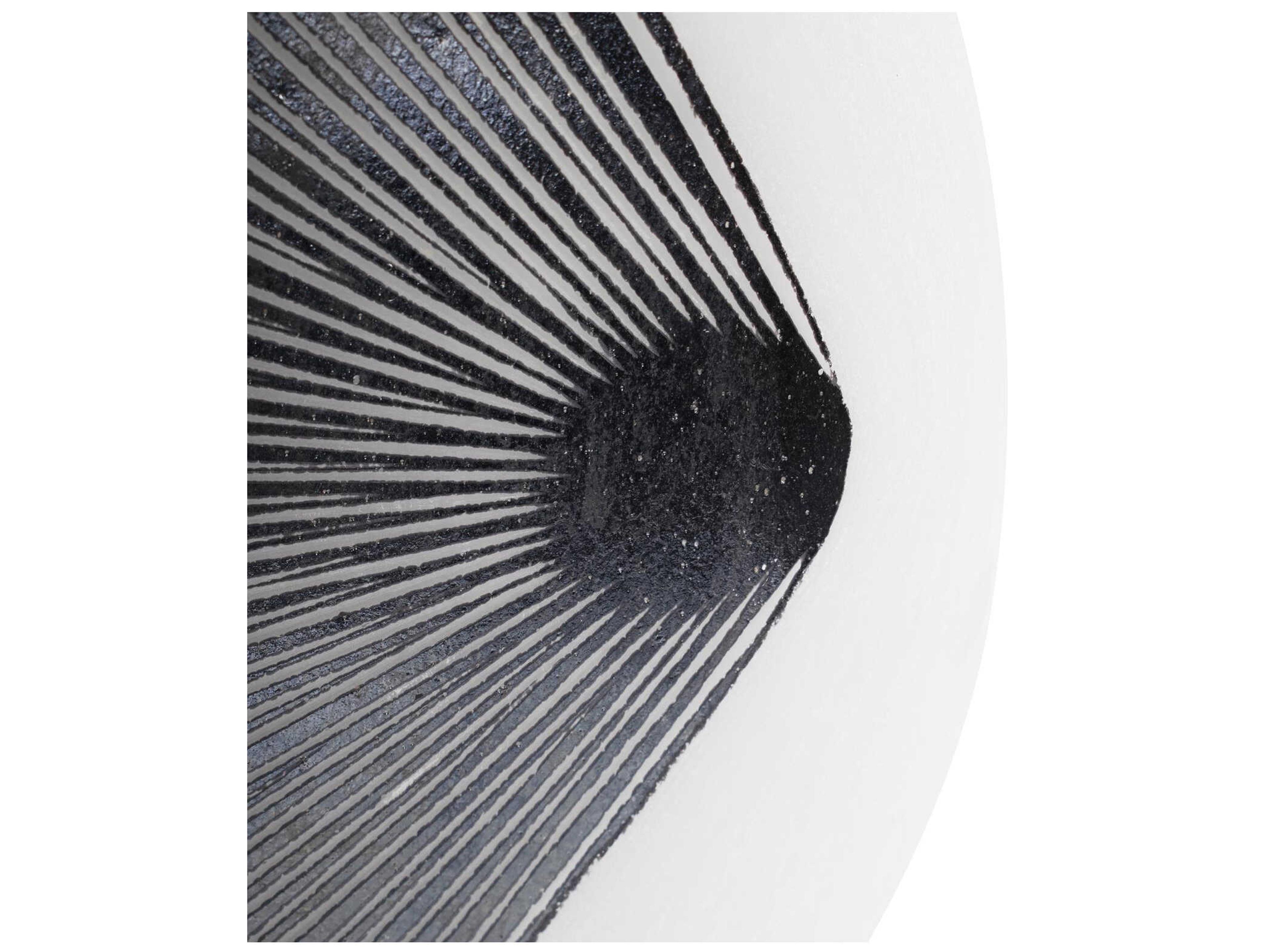 Howard Elliott Oxman Hypnotic Black White Vase