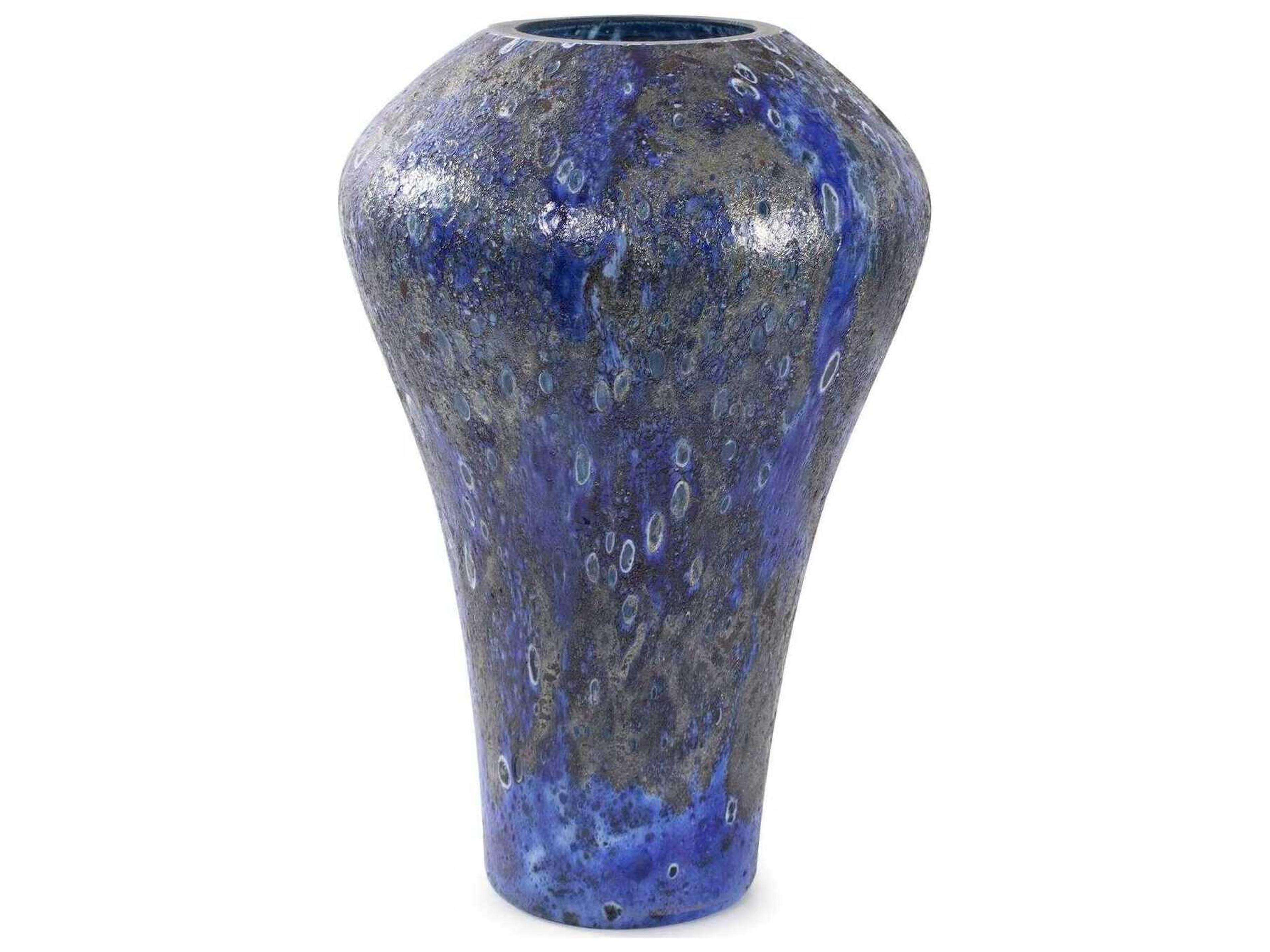Howard Elliott Zynsky Azure Blue Art Glass Vase