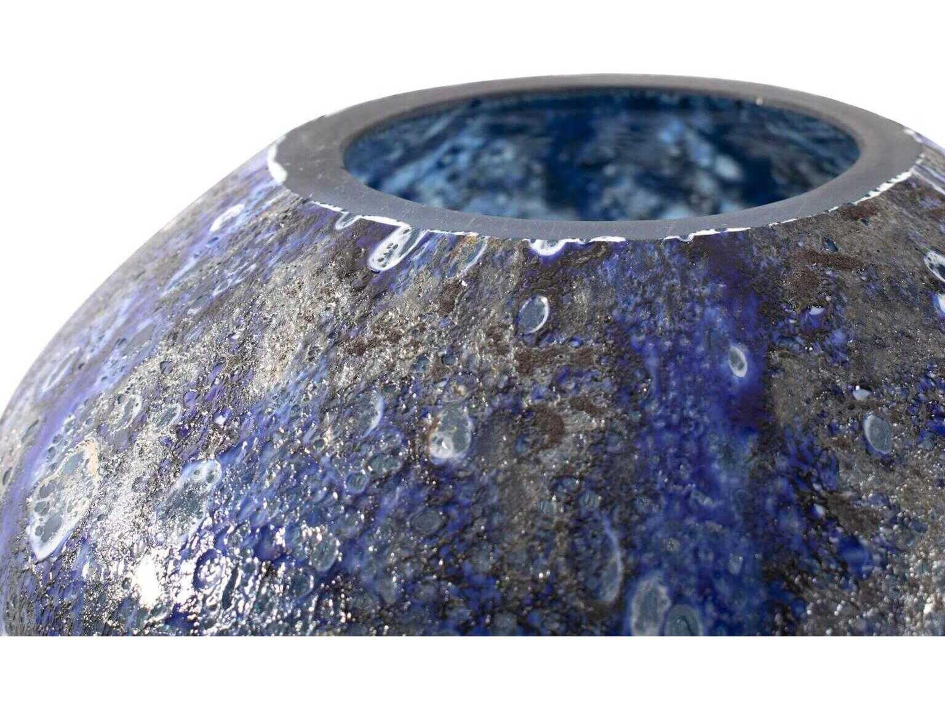 Howard Elliott Zynsky Azure Blue Art Glass Vase
