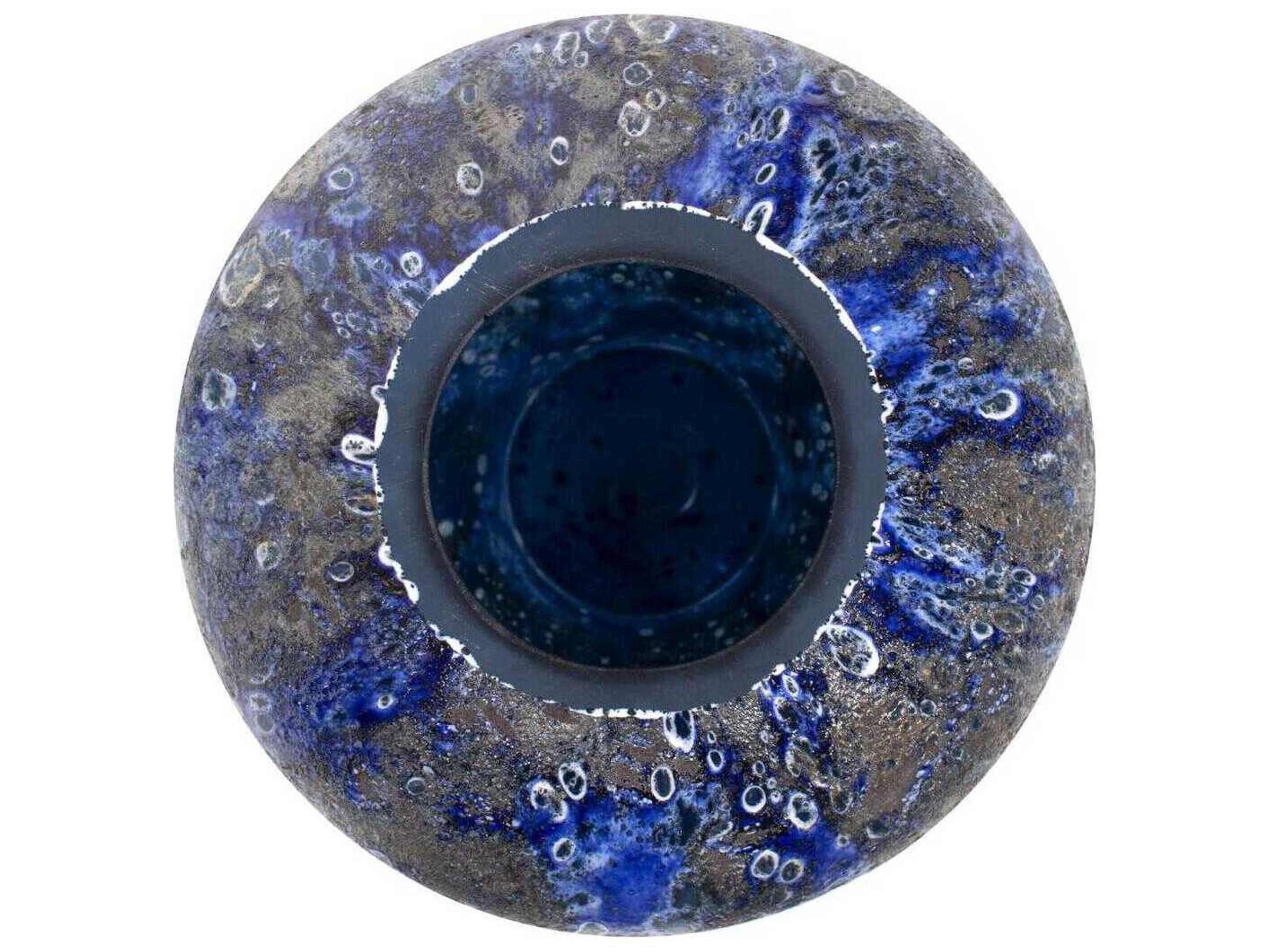 Howard Elliott Zynsky Azure Blue Art Glass Vase
