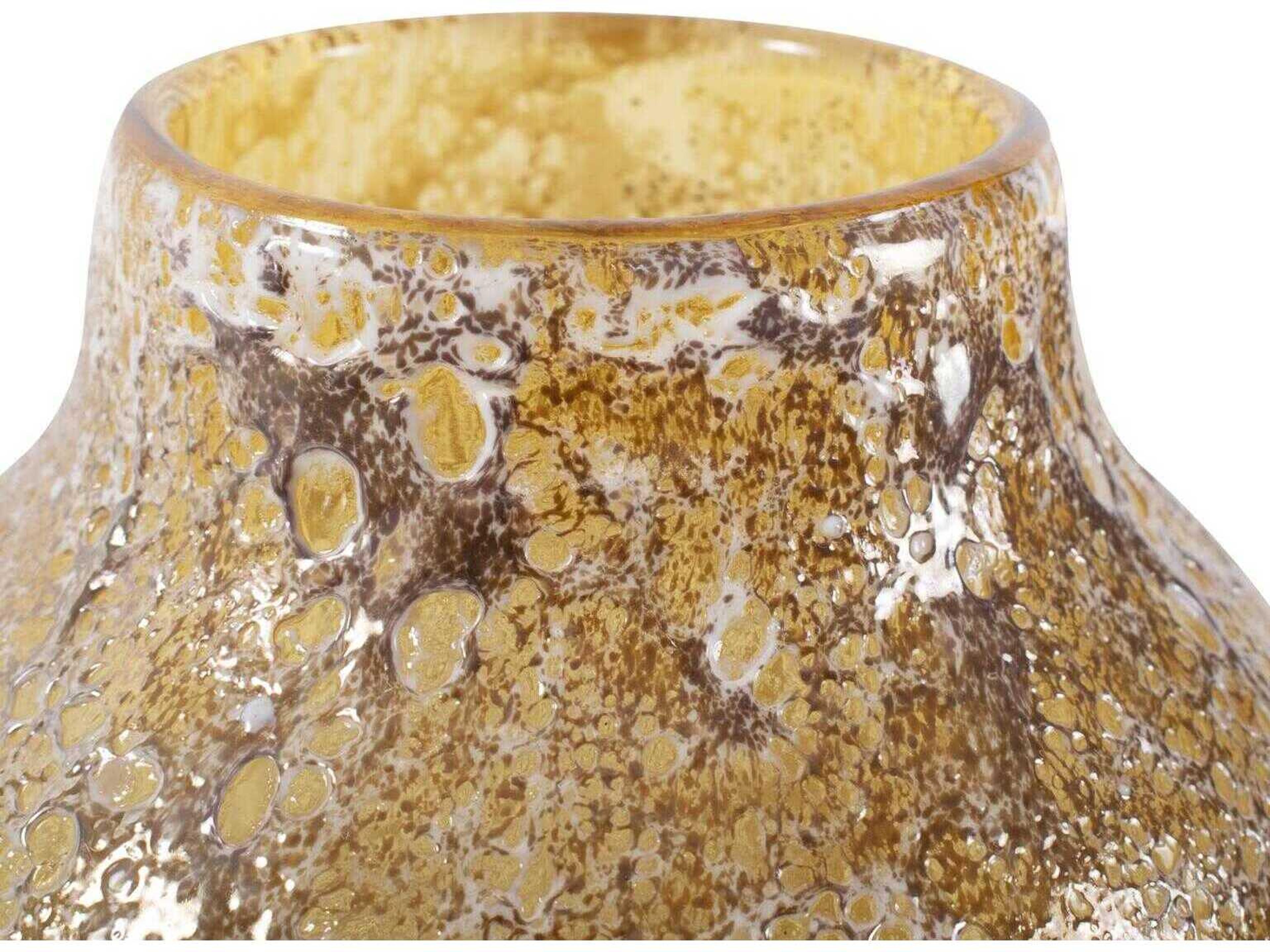 Howard Elliott Zynsky Amber Art Glass Vase