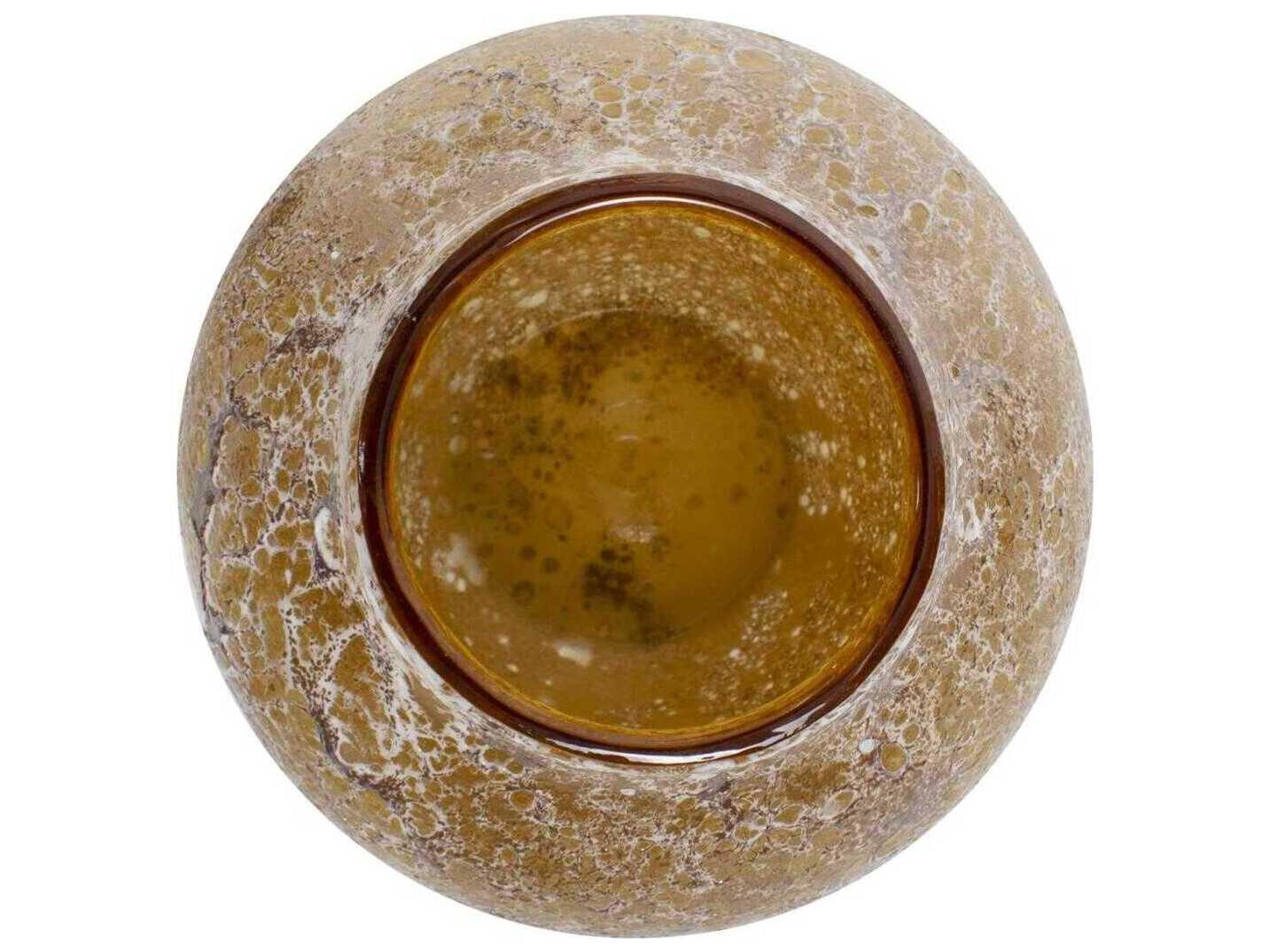 Howard Elliott Zynsky Amber Art Glass Vase