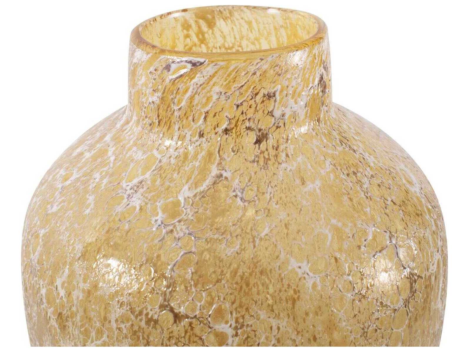 Howard Elliott Zynsky Amber Art Glass Vase