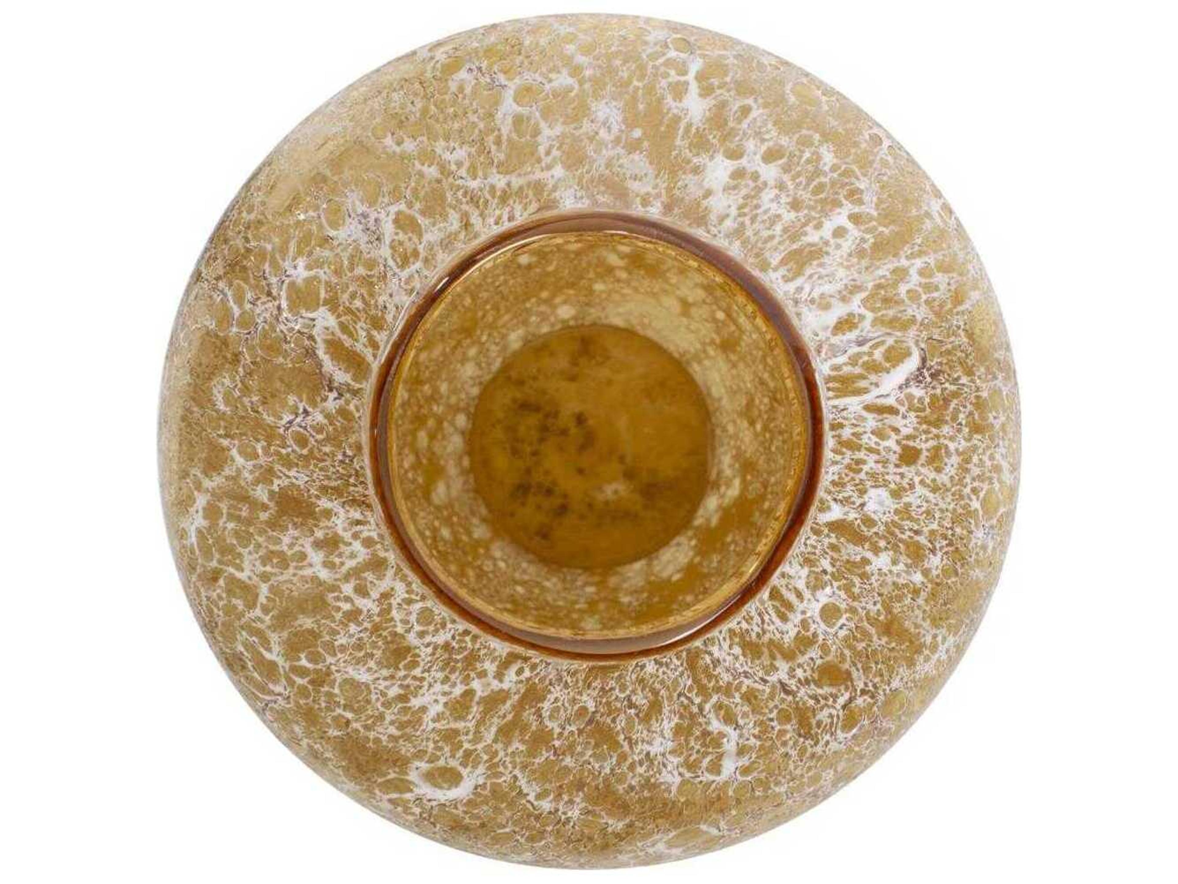 Howard Elliott Zynsky Amber Art Glass Vase