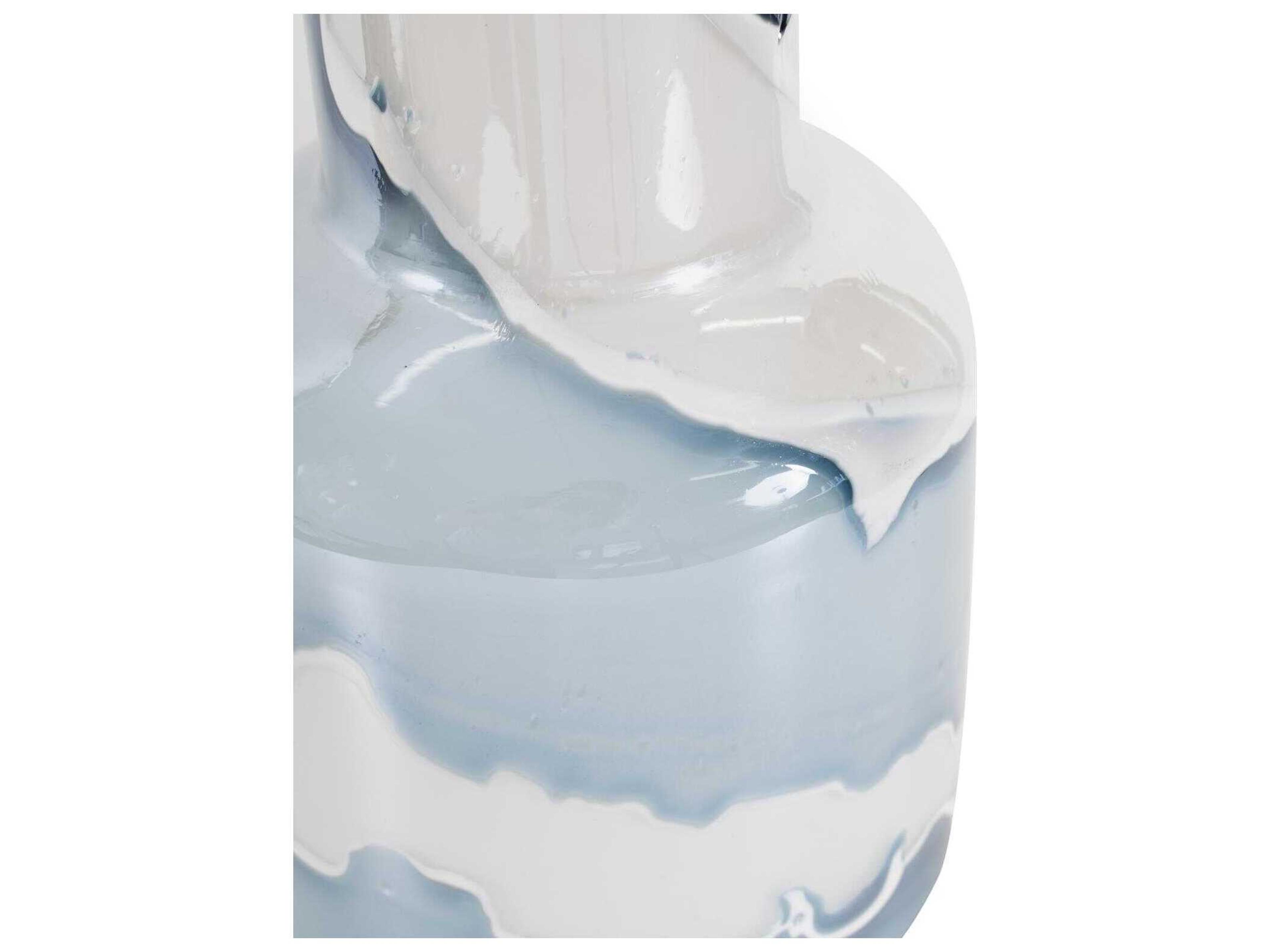 Howard Elliott Glacier Bay Layered Cylindrical Glass Bottle