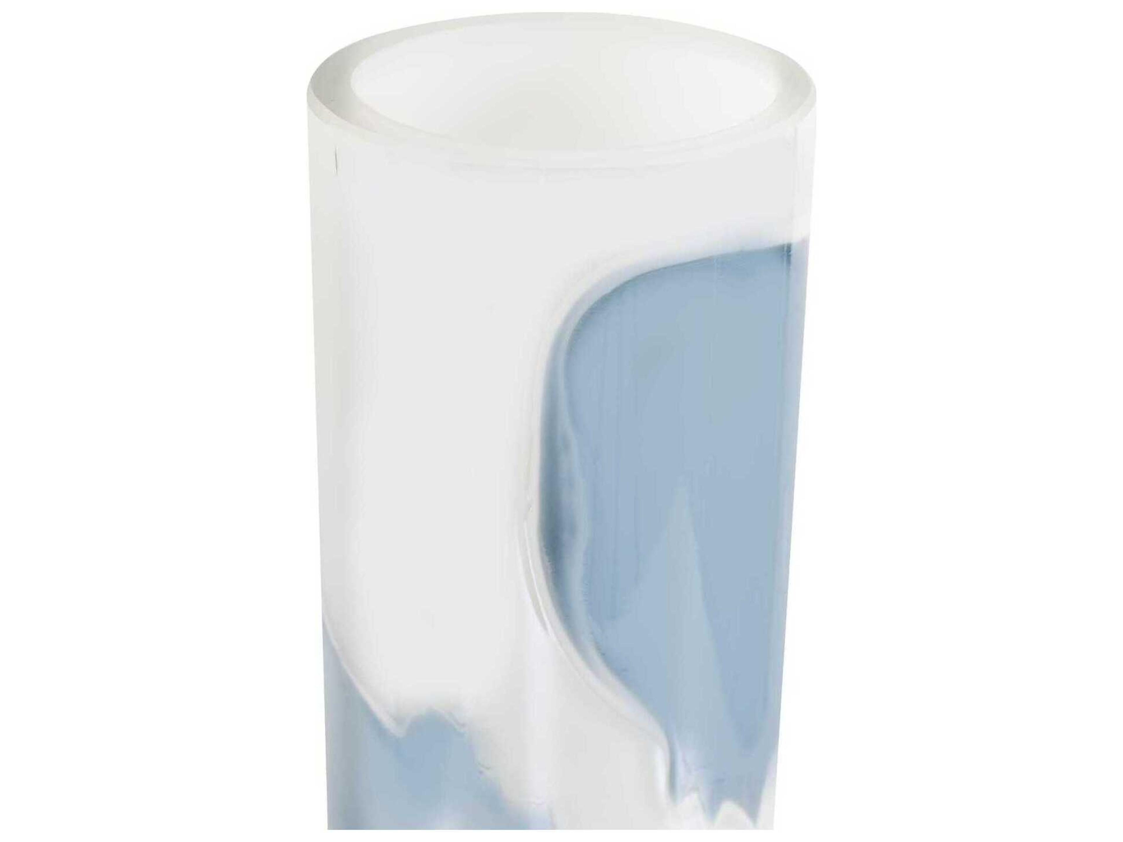 Howard Elliott Glacier Bay Layered Cylindrical Glass Bottle