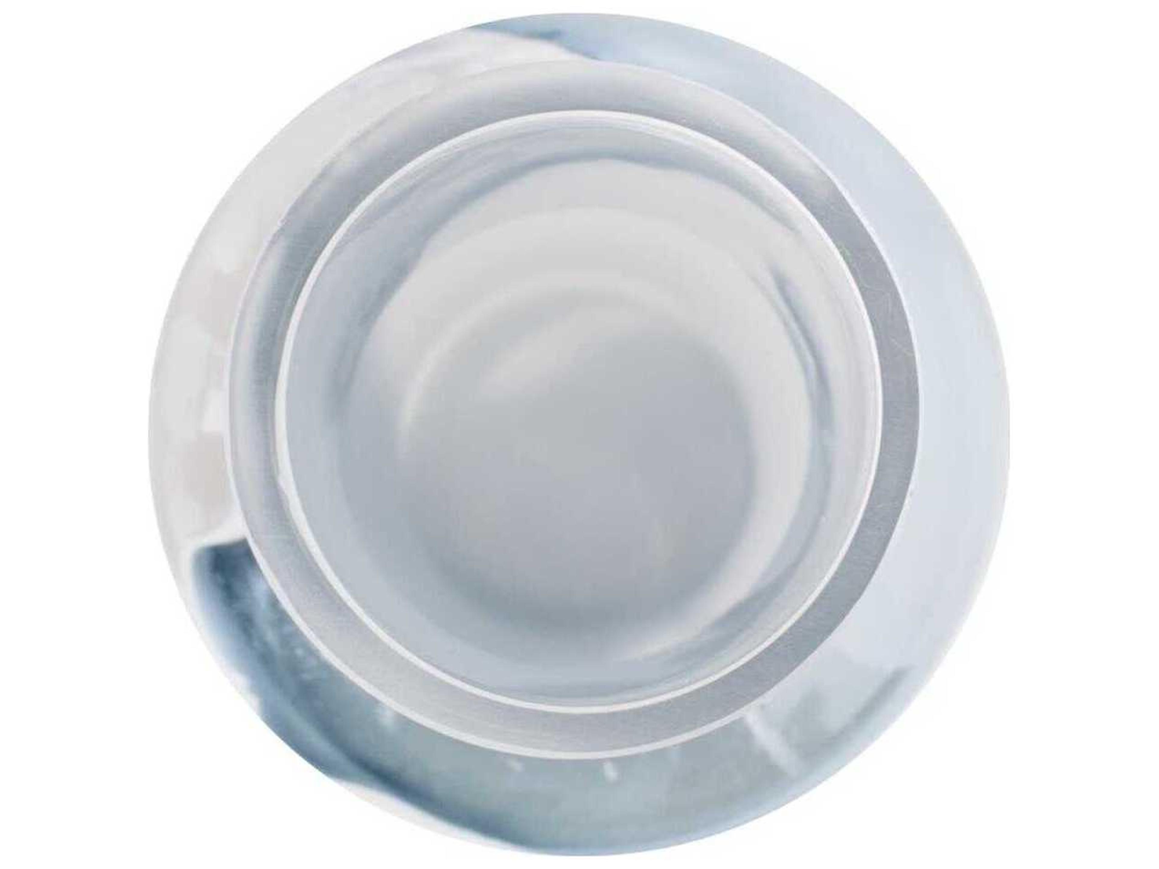 Howard Elliott Glacier Bay Layered Cylindrical Glass Vase