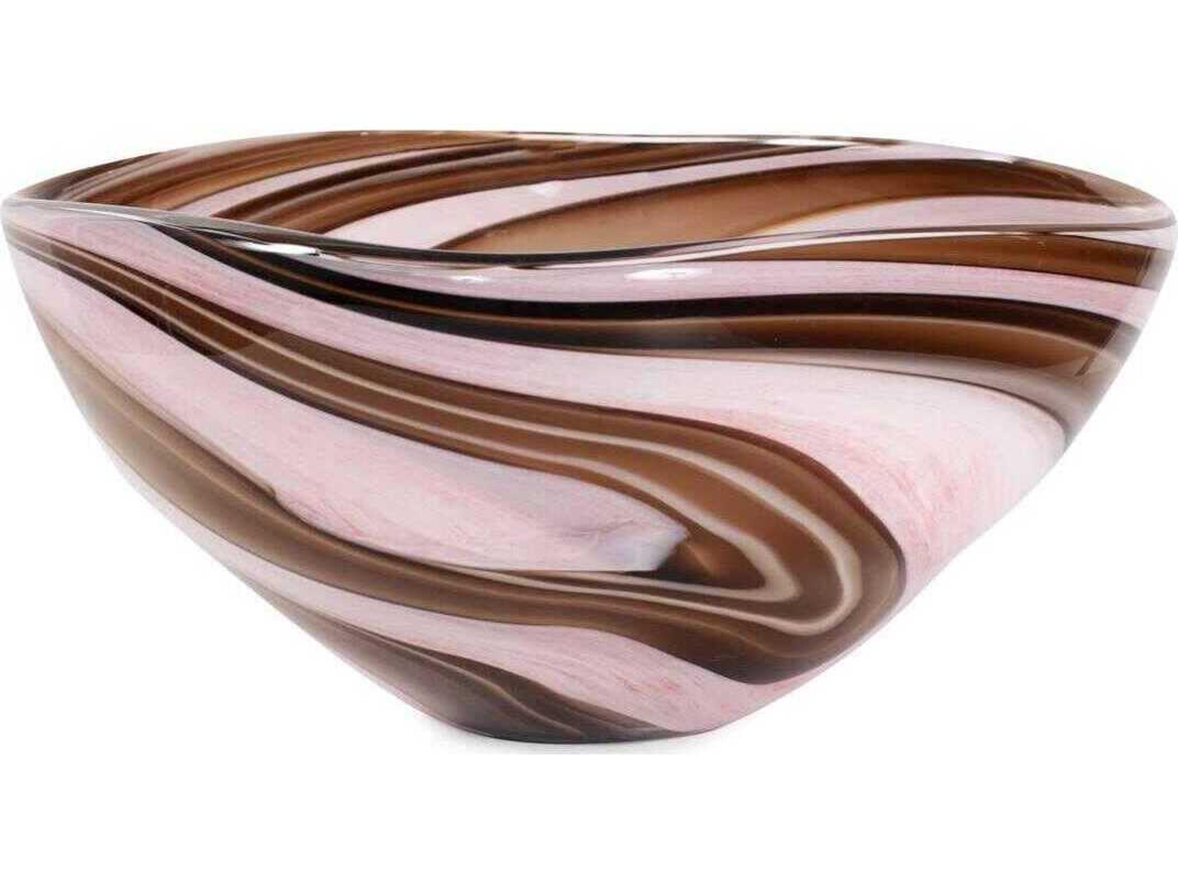 Howard Elliott Neapolitain Glass Decorative Bowl