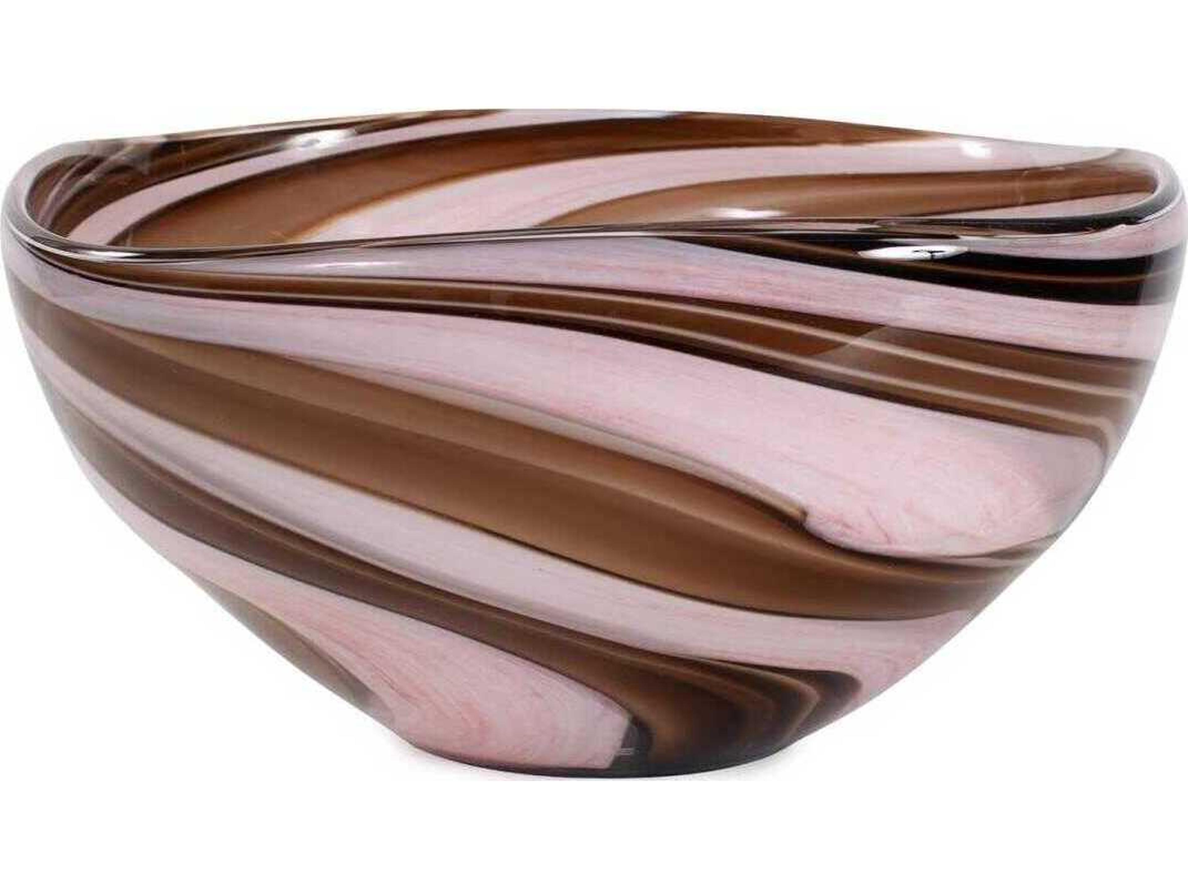 Howard Elliott Neapolitain Glass Decorative Bowl