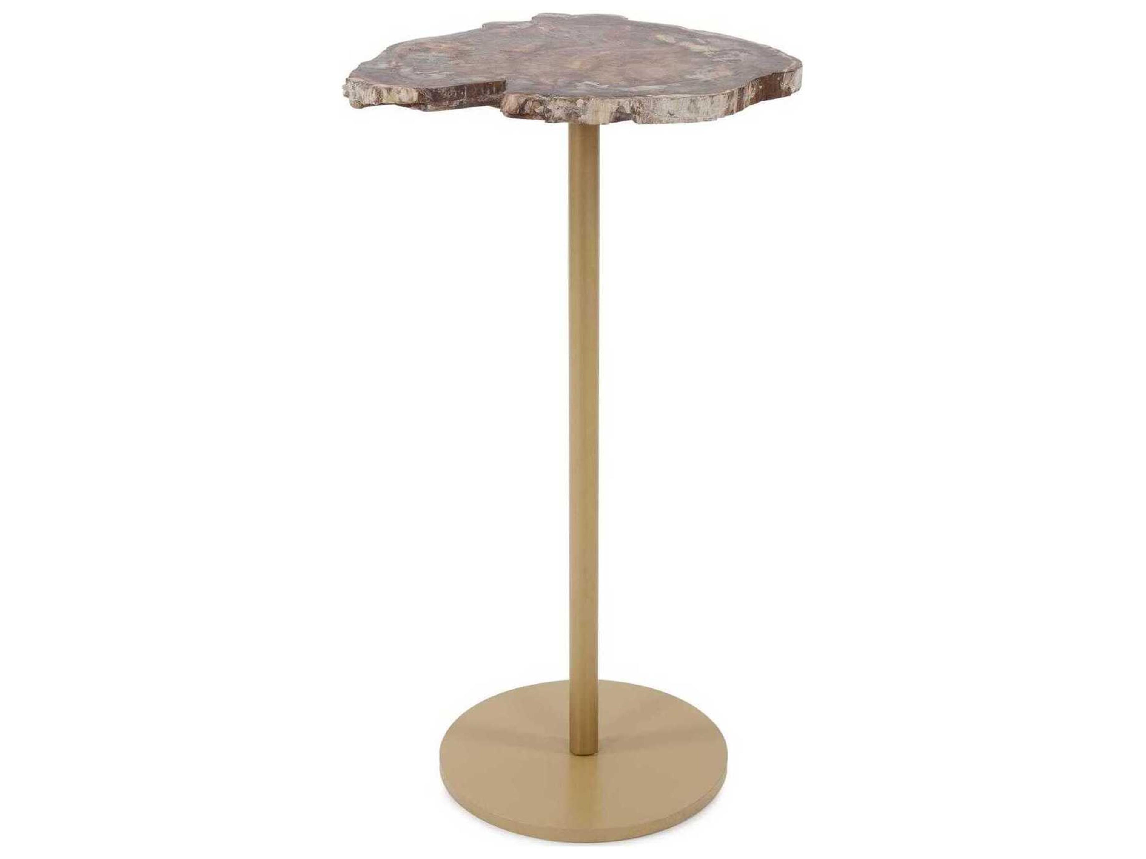 Howard Elliott Arturo Wood Natural Gold End Table