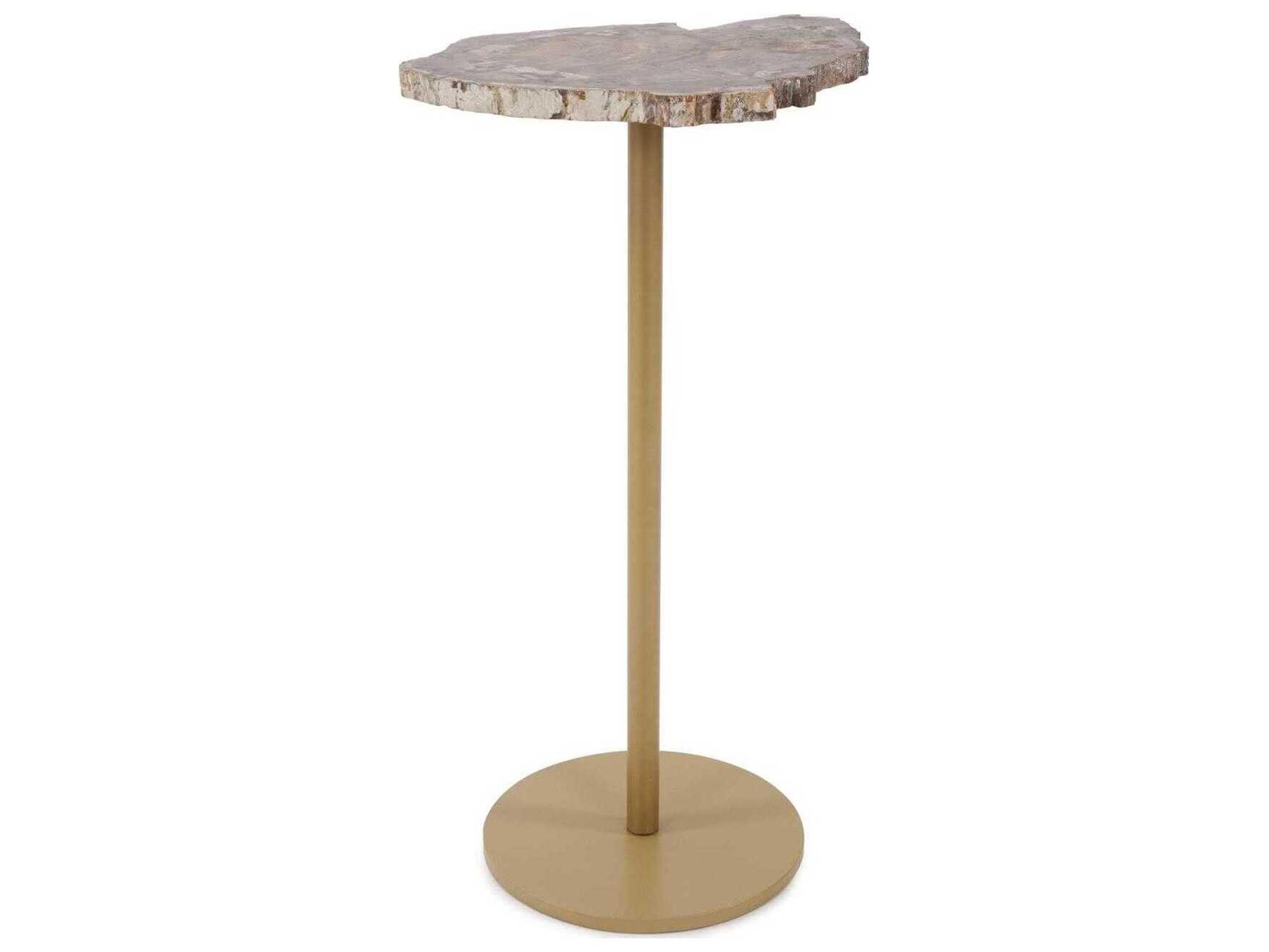 Howard Elliott Arturo Wood Natural Gold End Table