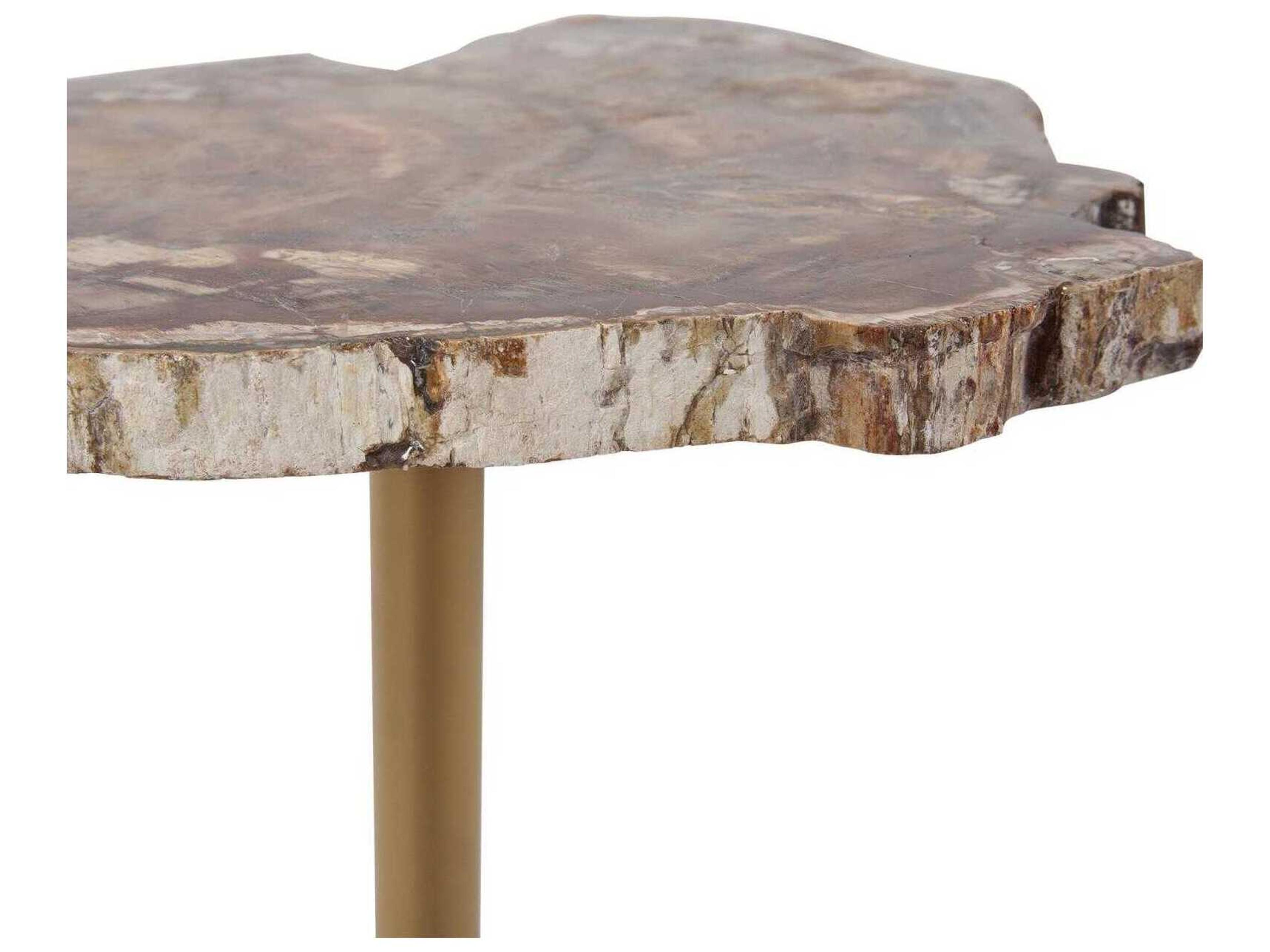 Howard Elliott Arturo Wood Natural Gold End Table