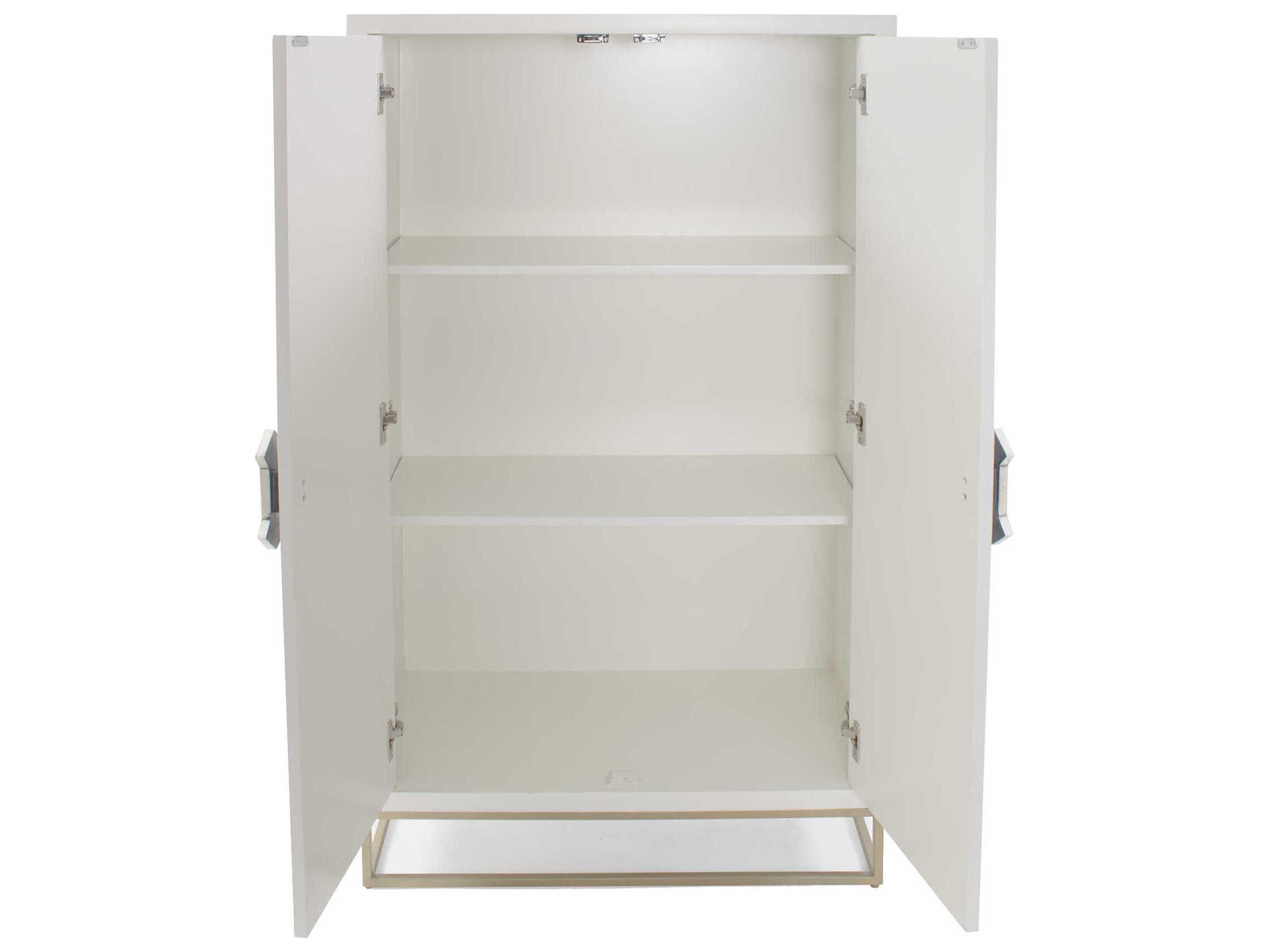 Howard Elliott Arrouge White Gray Gold Accent Chest