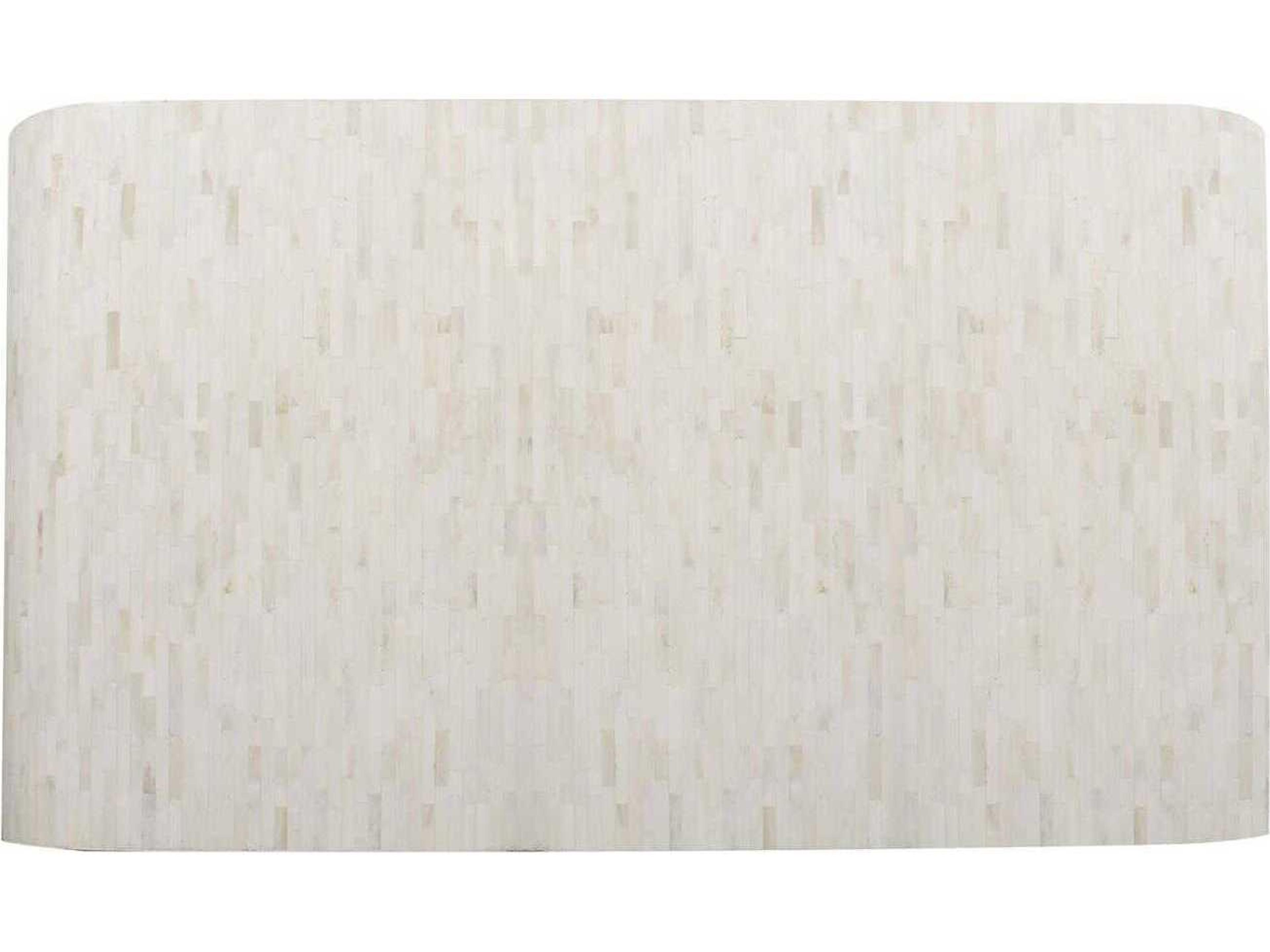 Howard Elliott Michelina Rectangular Marble Textured White Coffee Table