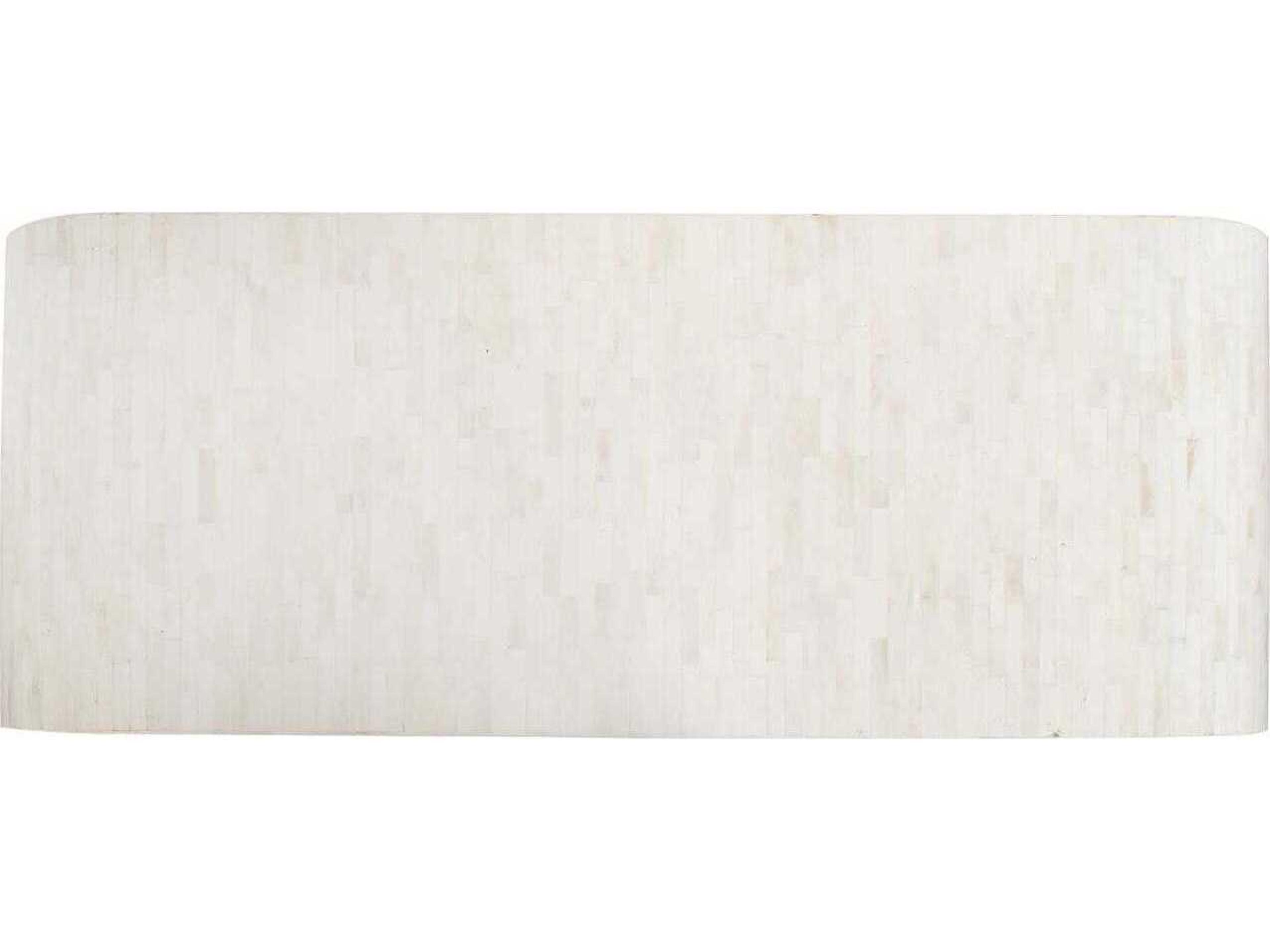 Howard Elliott Michelina Rectangular Marble Textured White Console Table