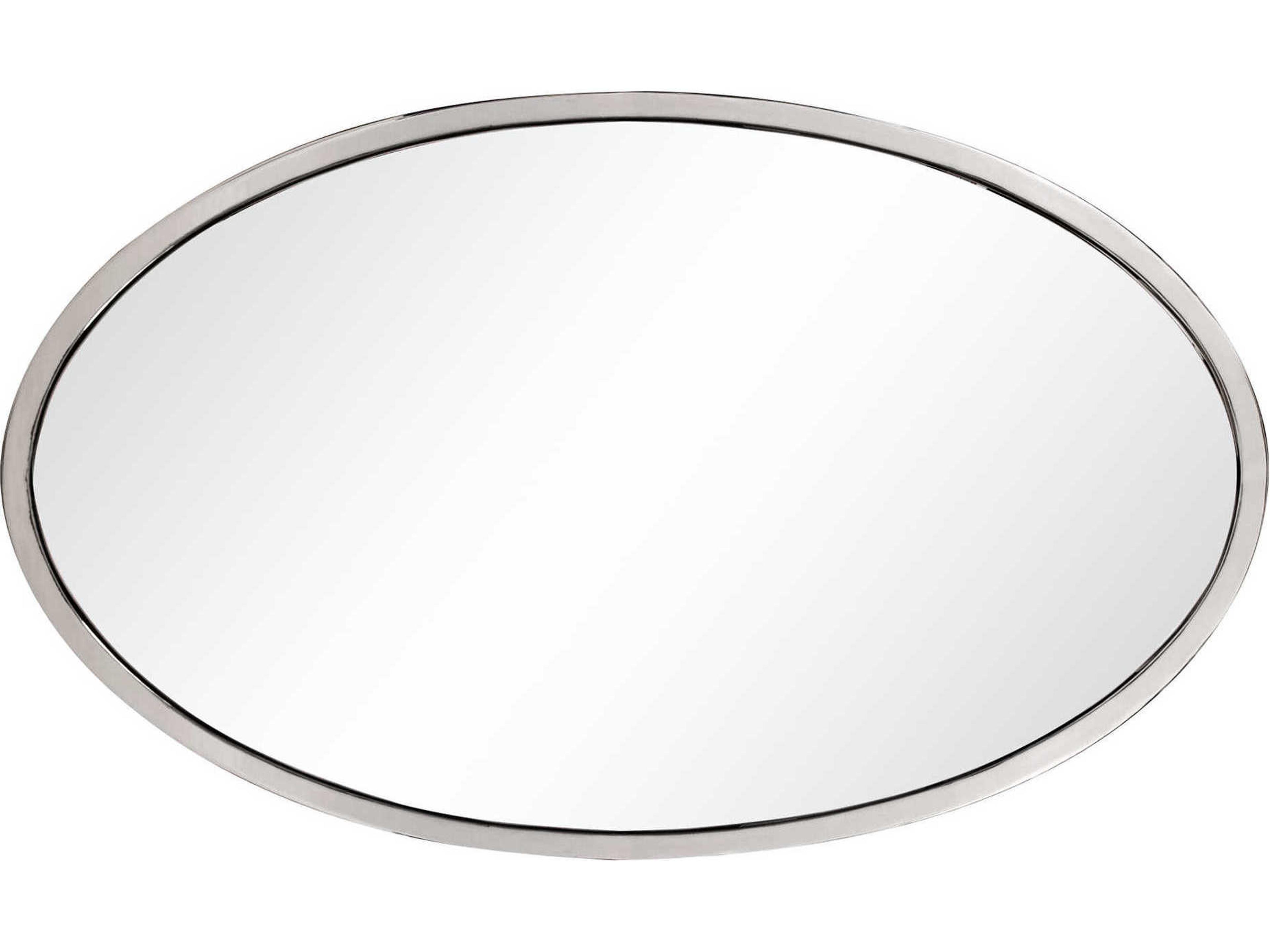 Howard Elliott Simone Stainless Steel Oval Wall Mirror
