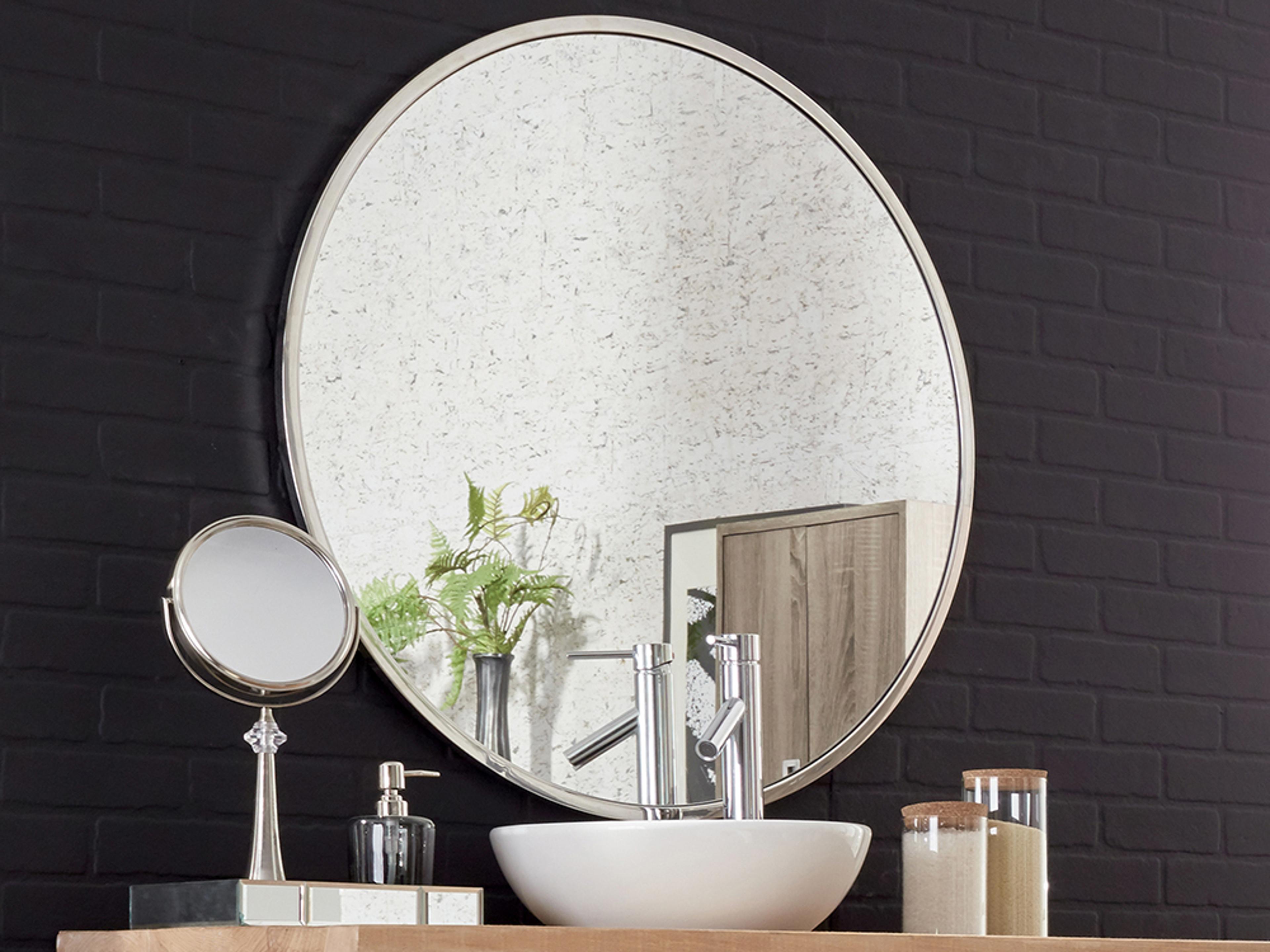 Howard Elliott Simone Stainless Steel Wall Mirror