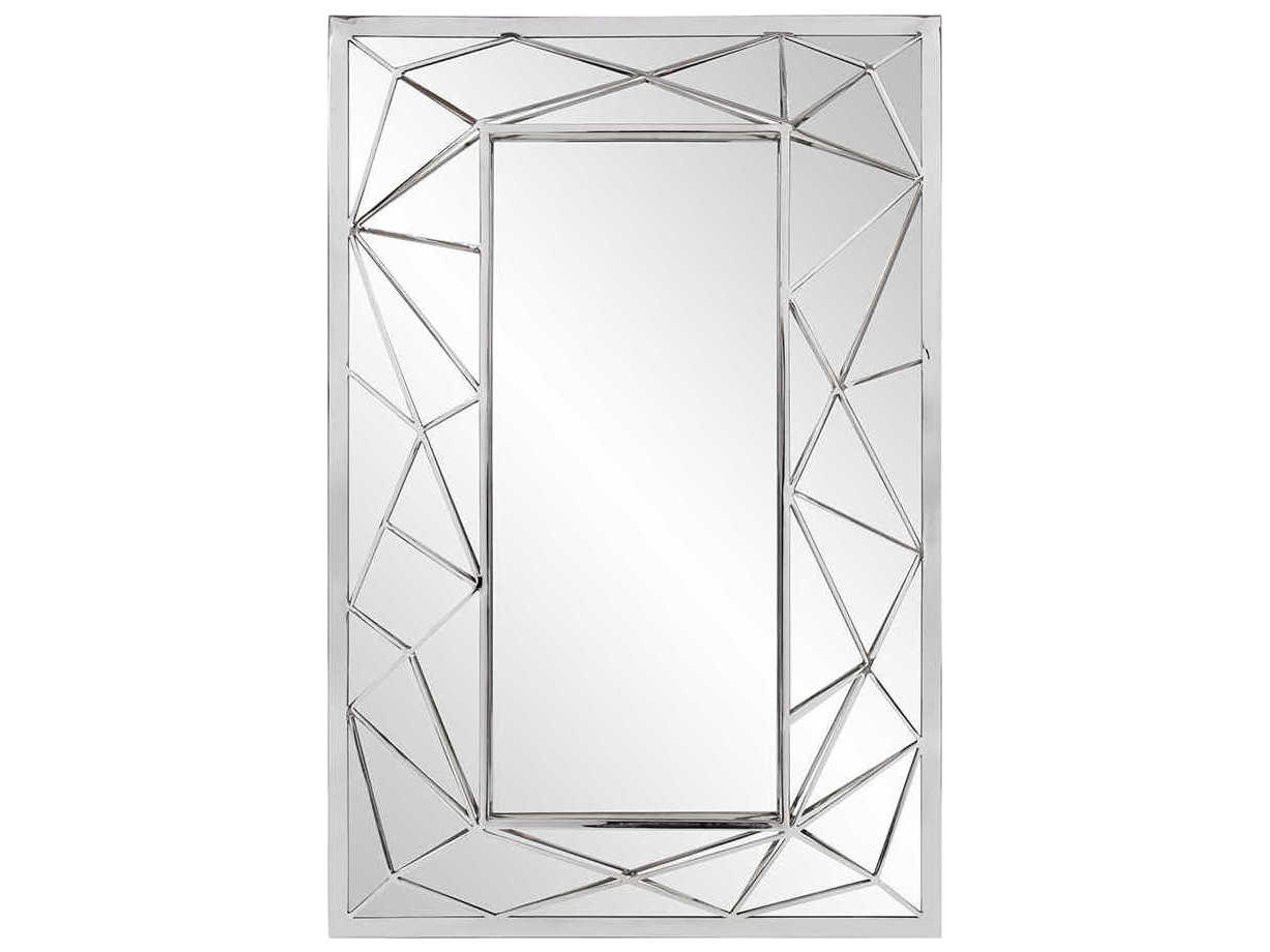 Howard Elliott Mirax Silver Rectangular Wall Mirror