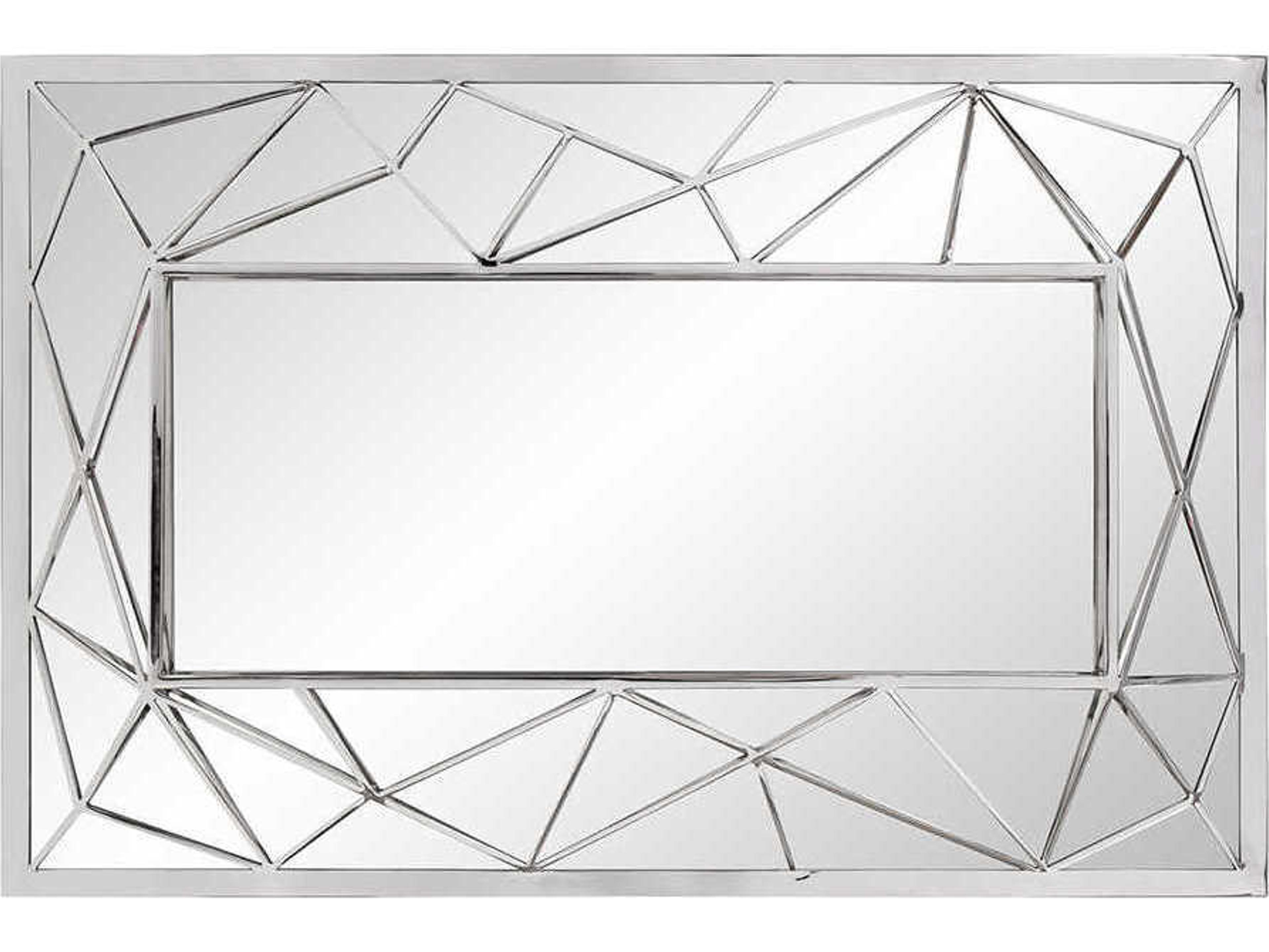 Howard Elliott Mirax Silver Rectangular Wall Mirror