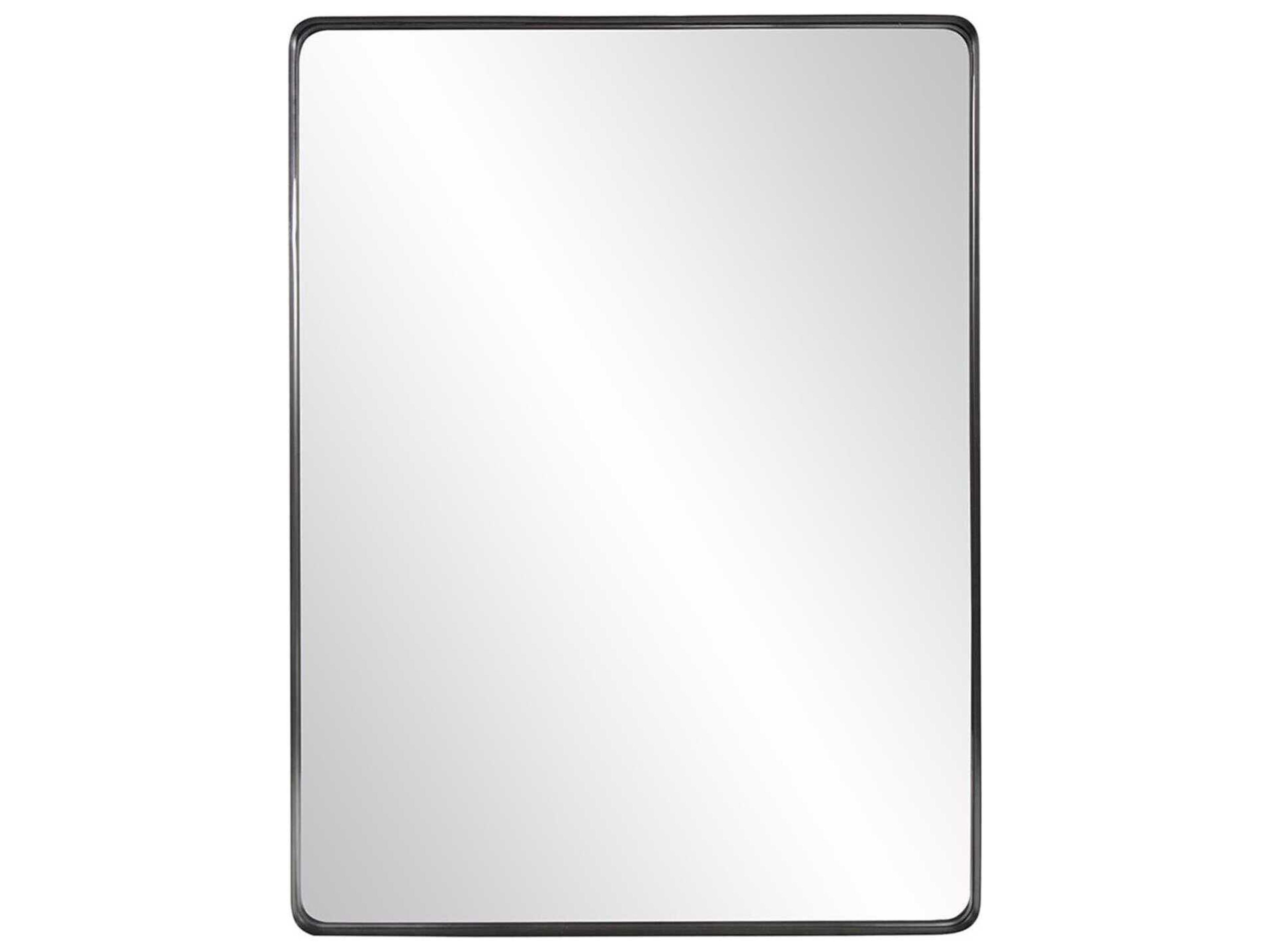 Steele Black Rectangular Wall Mirror