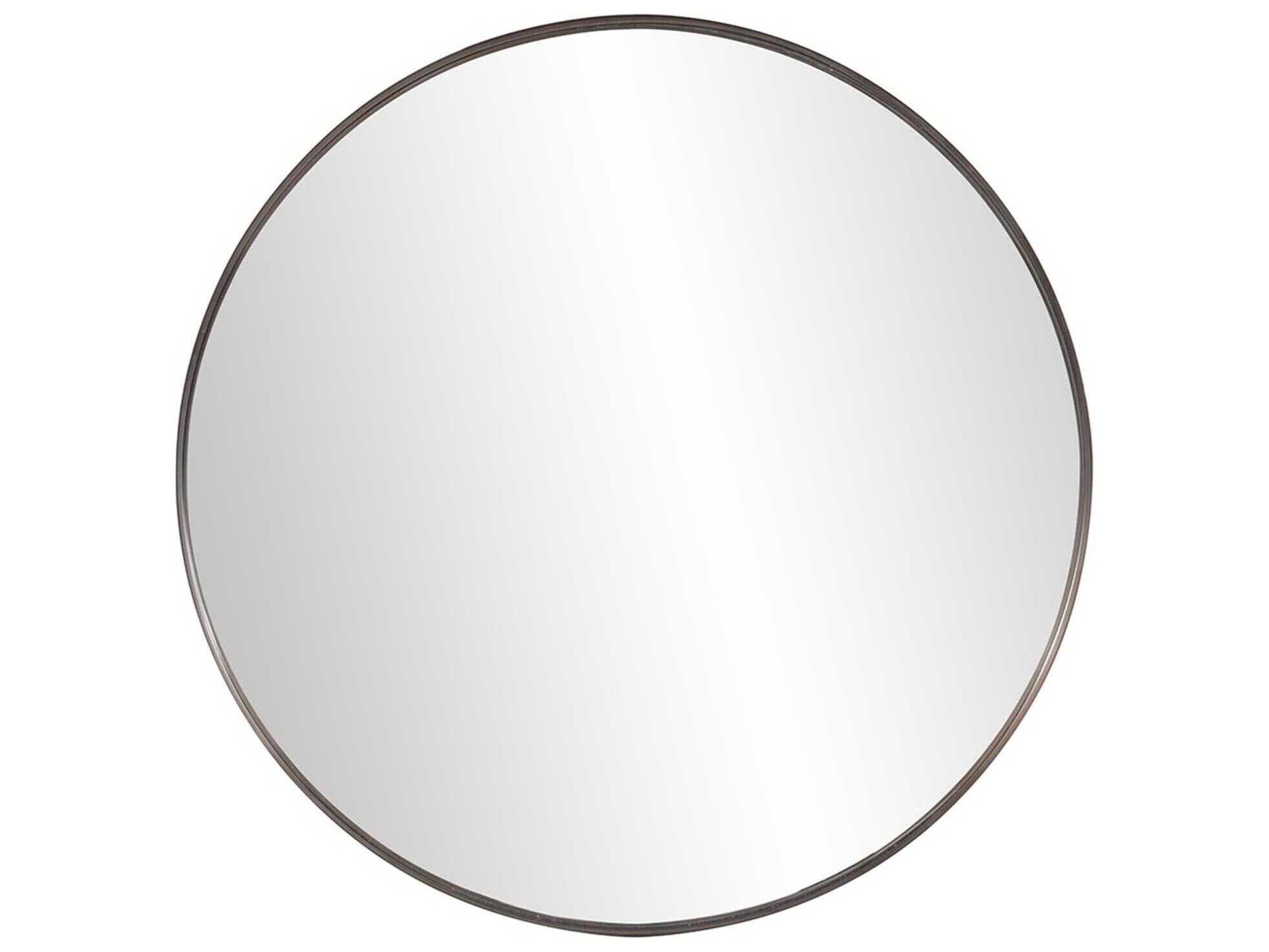 Steele Brass Round Wall Mirror