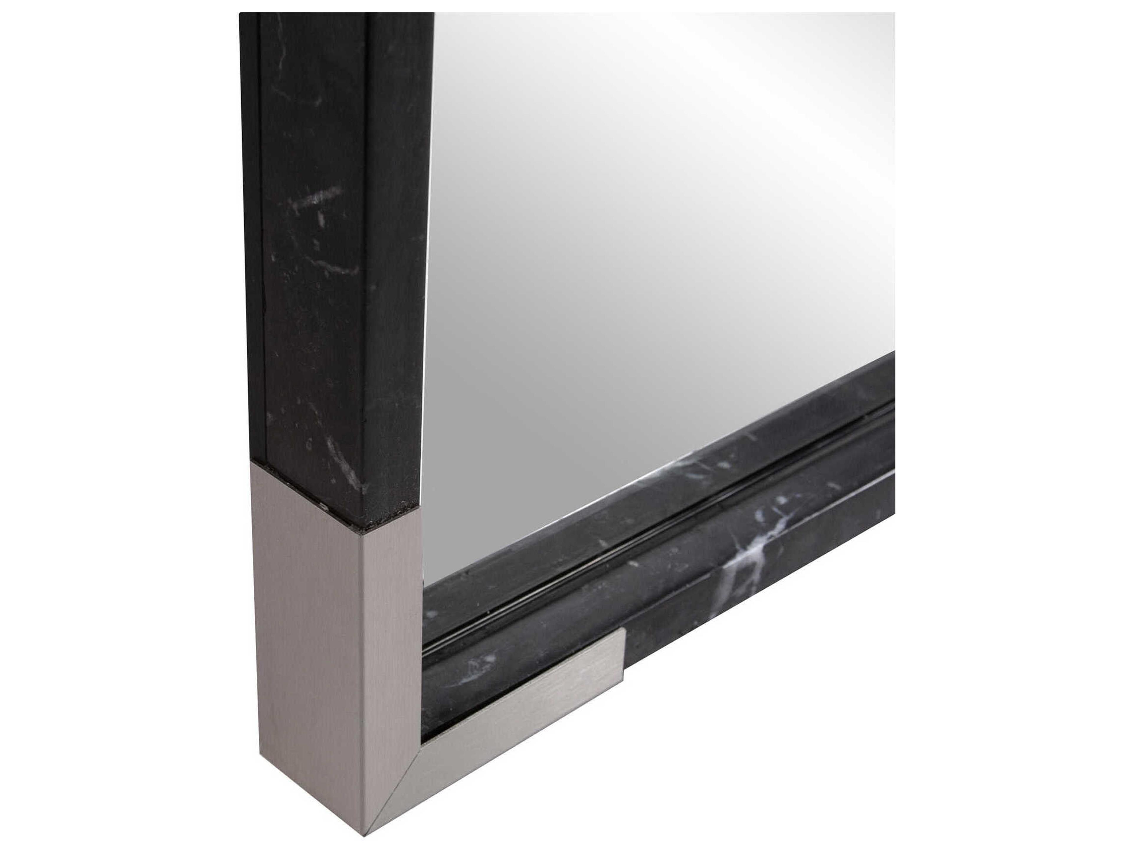 Howard Elliott Marcel Black Silver Square Wall Mirror